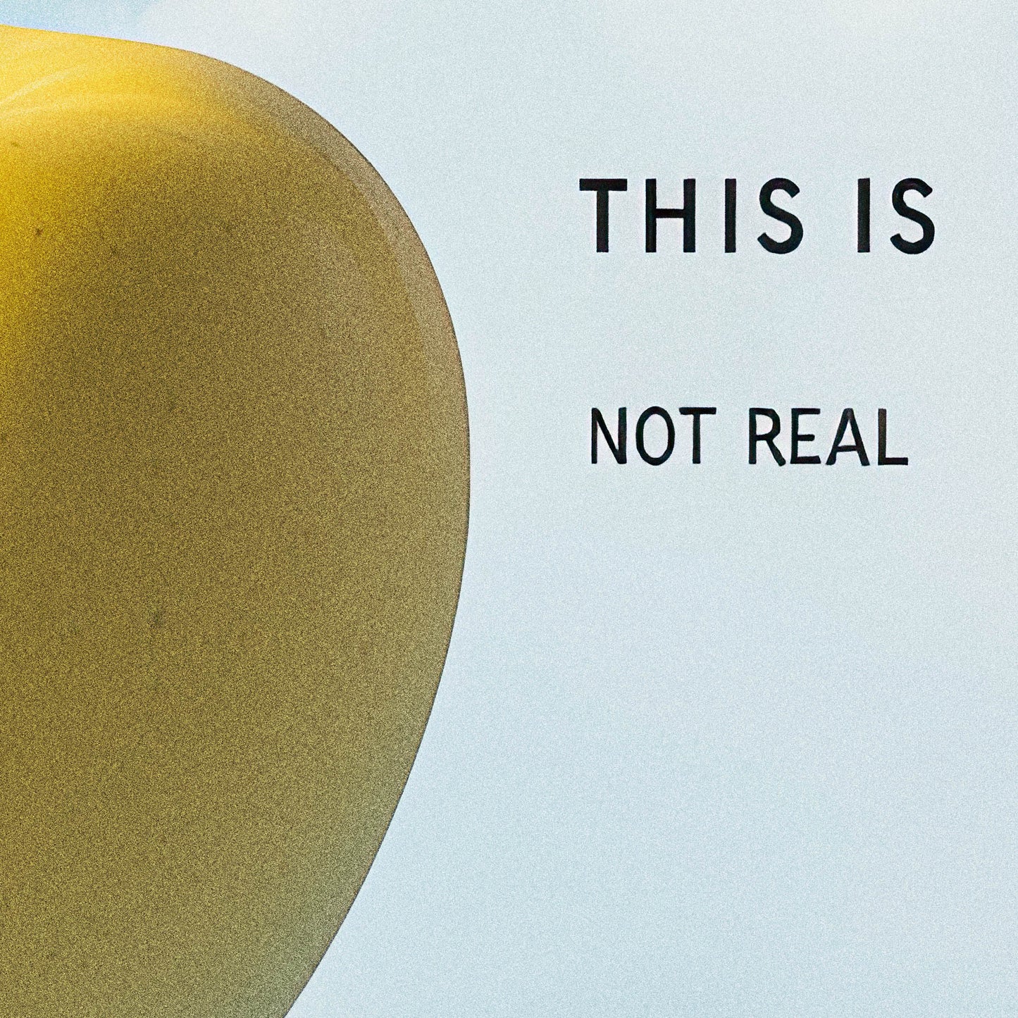 »This Is Not Real«. arty poster