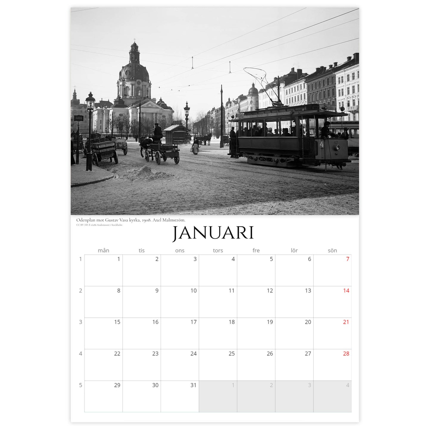»Ett svunnet Stockholm« Väggkalender 2024
