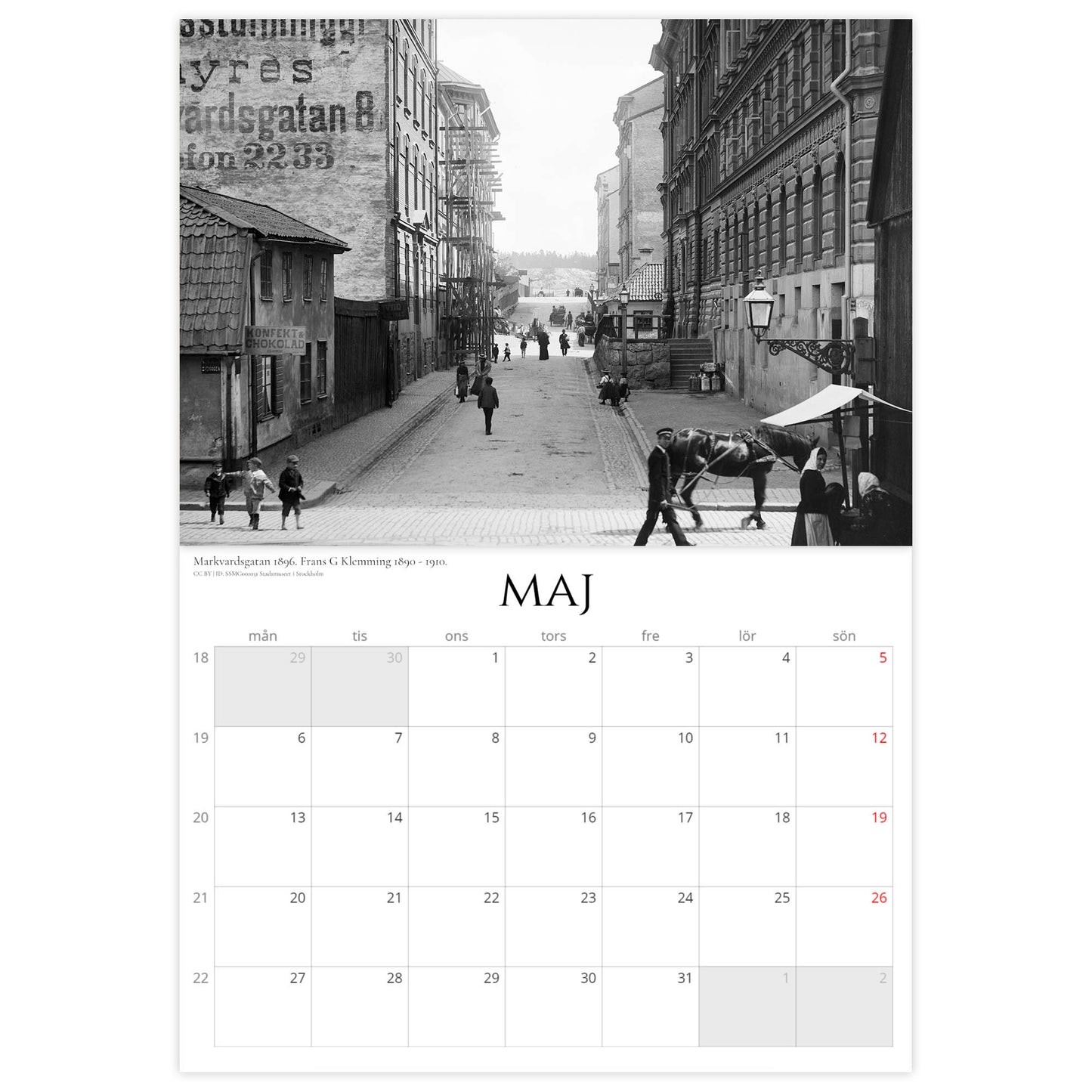 »Ett svunnet Stockholm« Väggkalender 2024