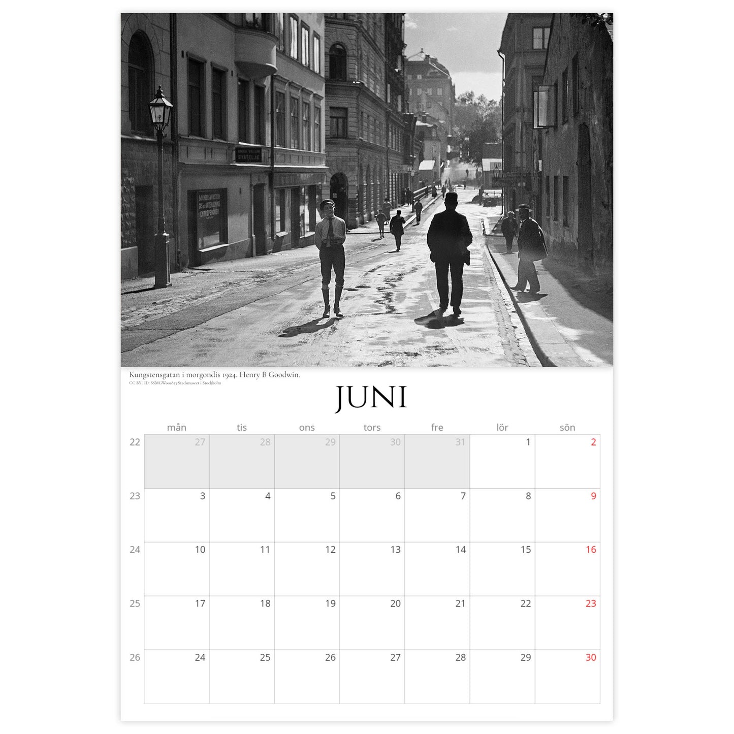 »Ett svunnet Stockholm« Väggkalender 2024