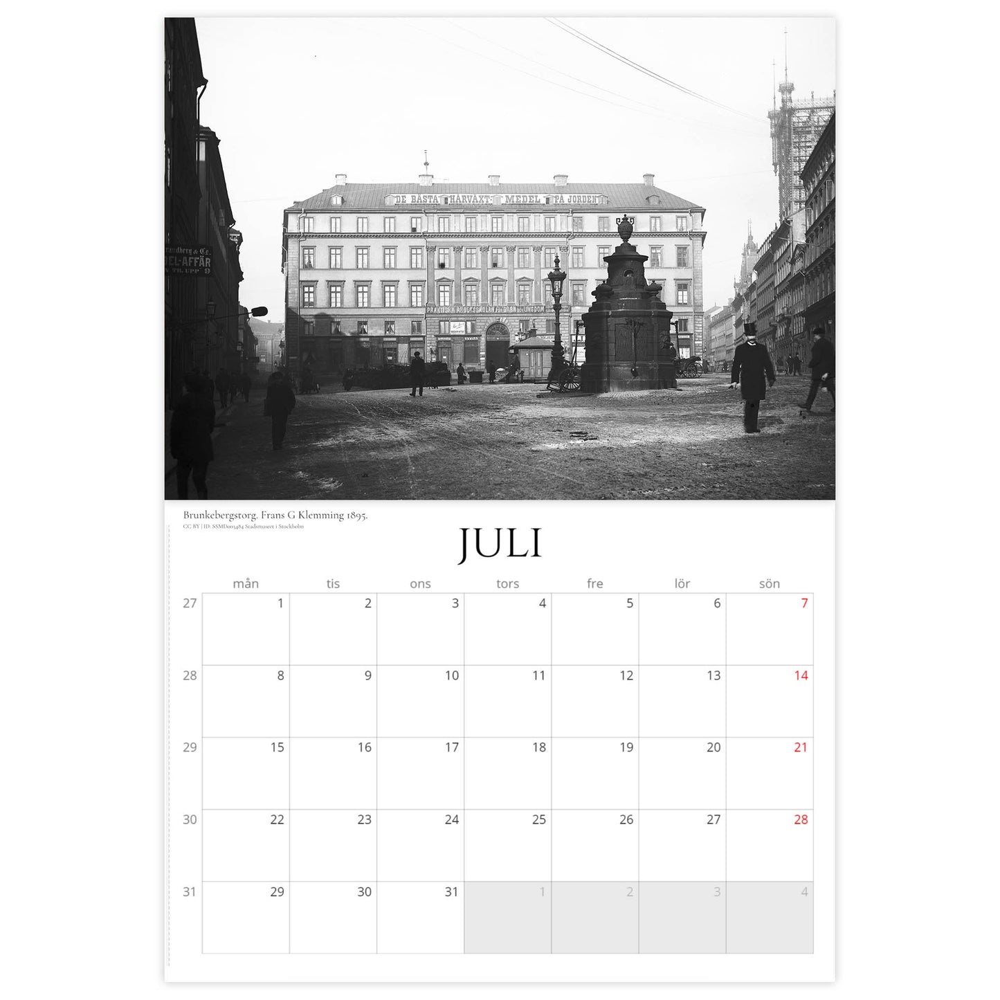 »Ett svunnet Stockholm« Väggkalender 2024