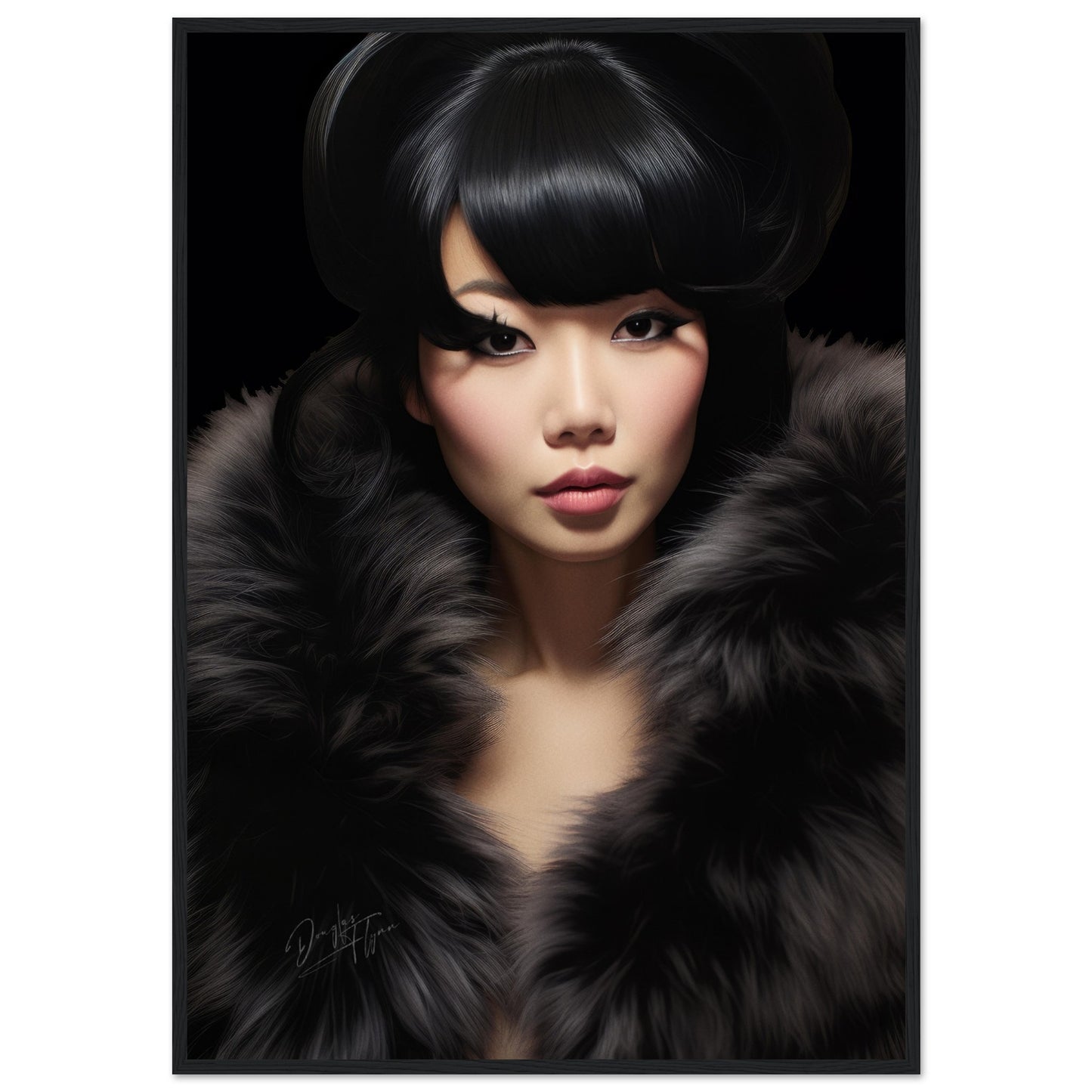 »Elegant Lady with Black Fur 3«