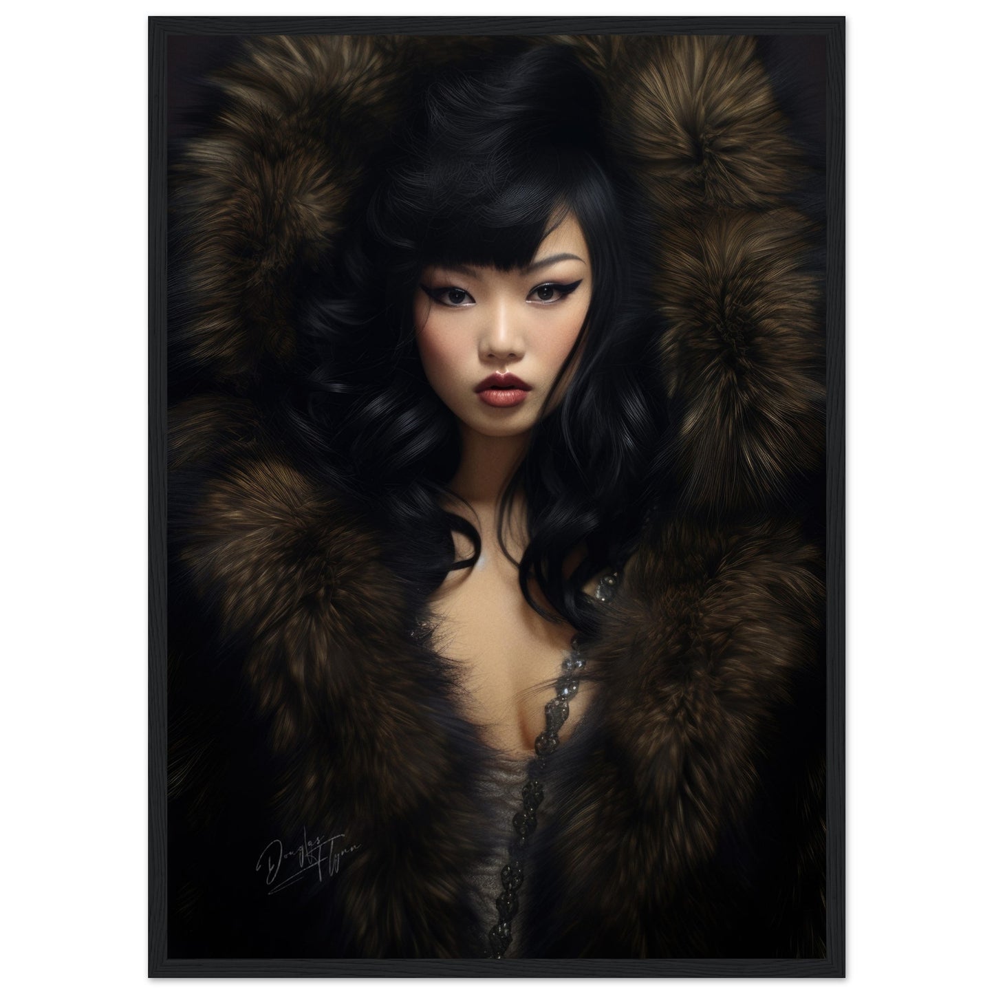 »Elegant Lady with Black Fur 2«