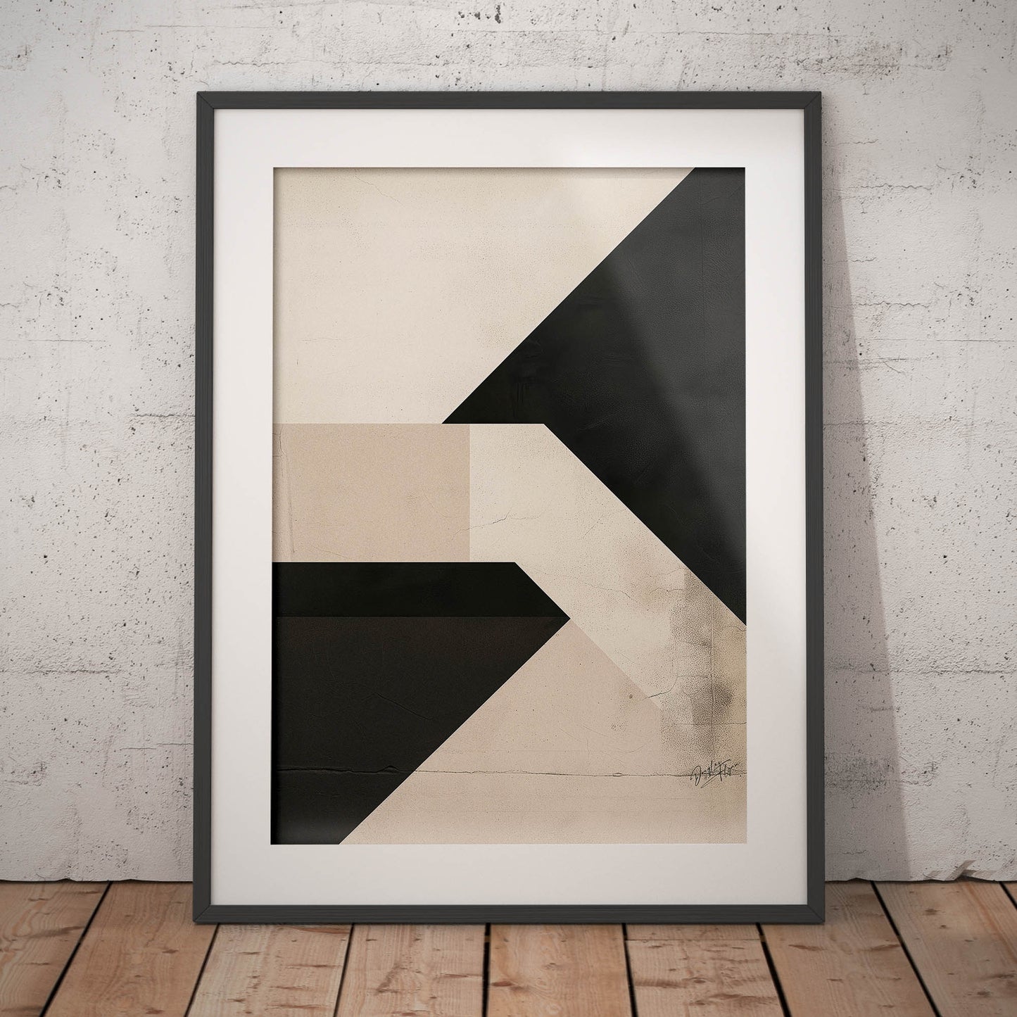 »Black Puzzle«, poster med abstrakta former