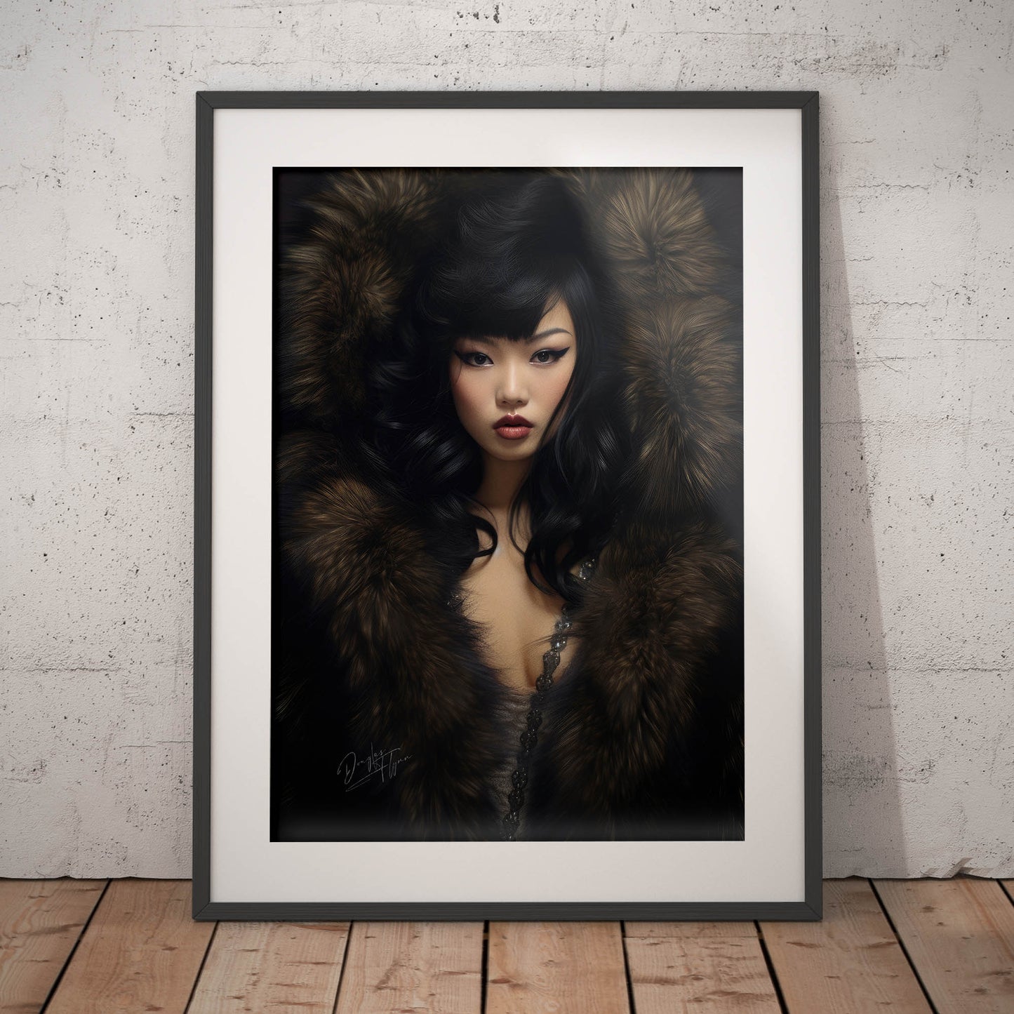 »Elegant Lady with Black Fur 2«