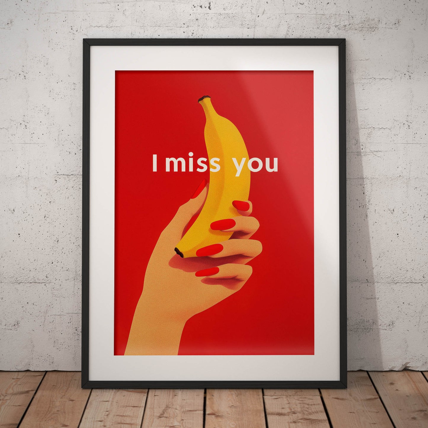 »I miss you« arty poster