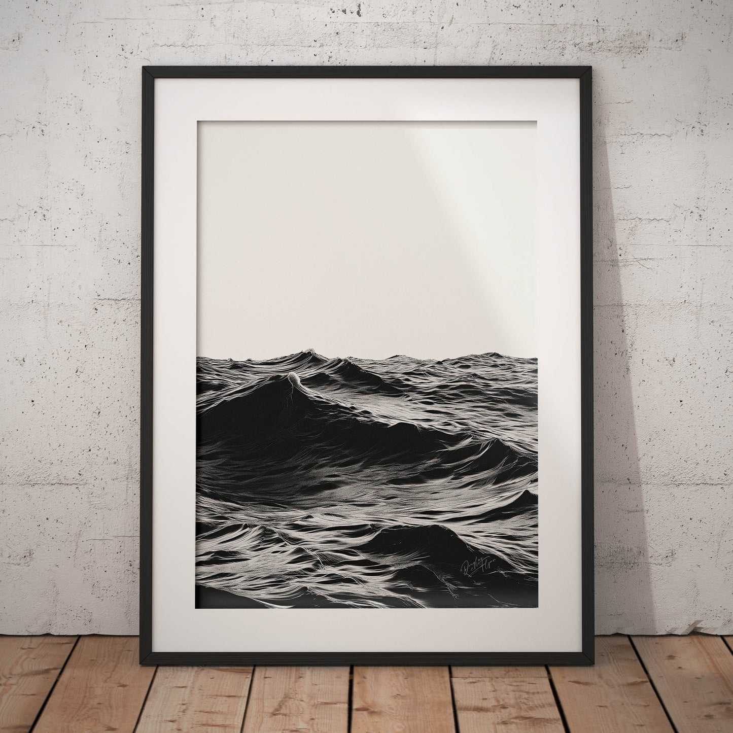 »Rough Sea Textures«, poster med abstrakta former