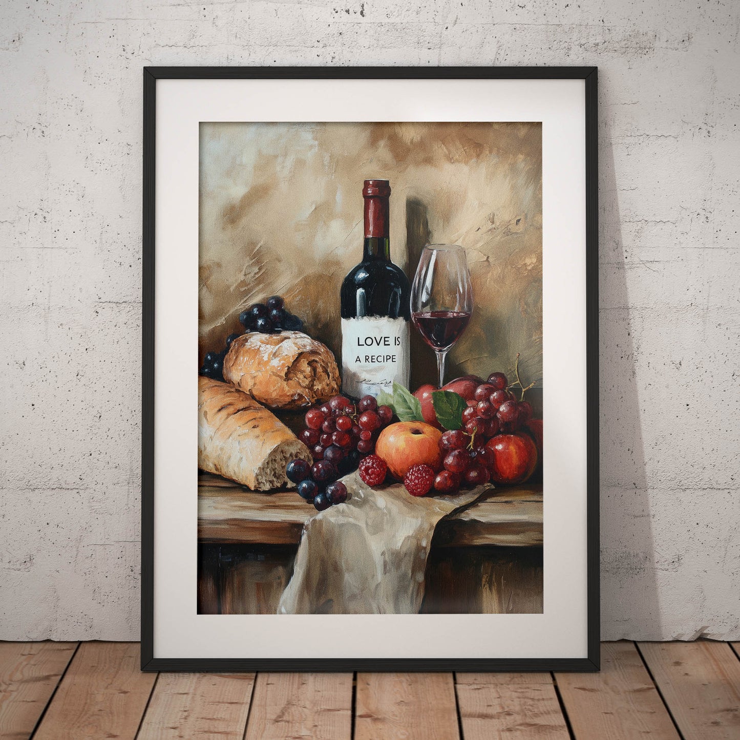 »Love Is A Recipe« romantisk poster