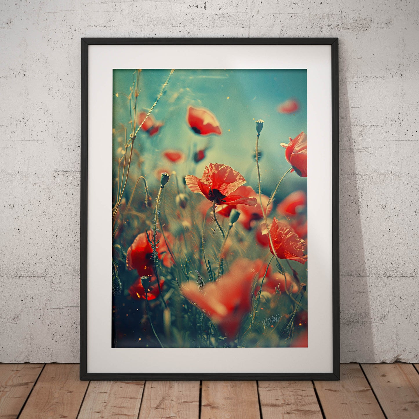 »Whispering Petals«, poster i fri fotografisk stil