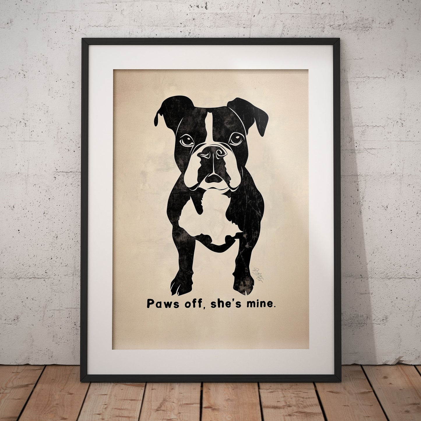 »Paws off, she’s mine.« arty hundposter