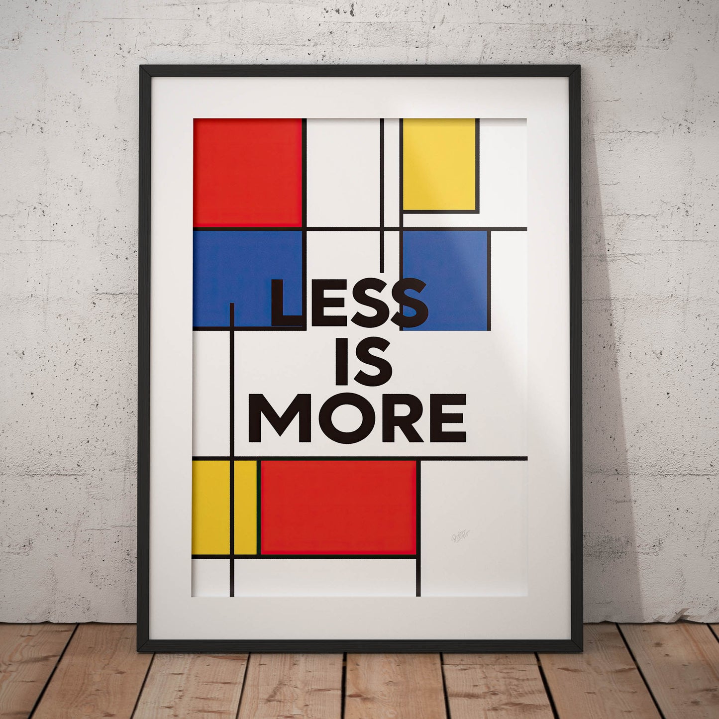 »Less Is More« arty poster