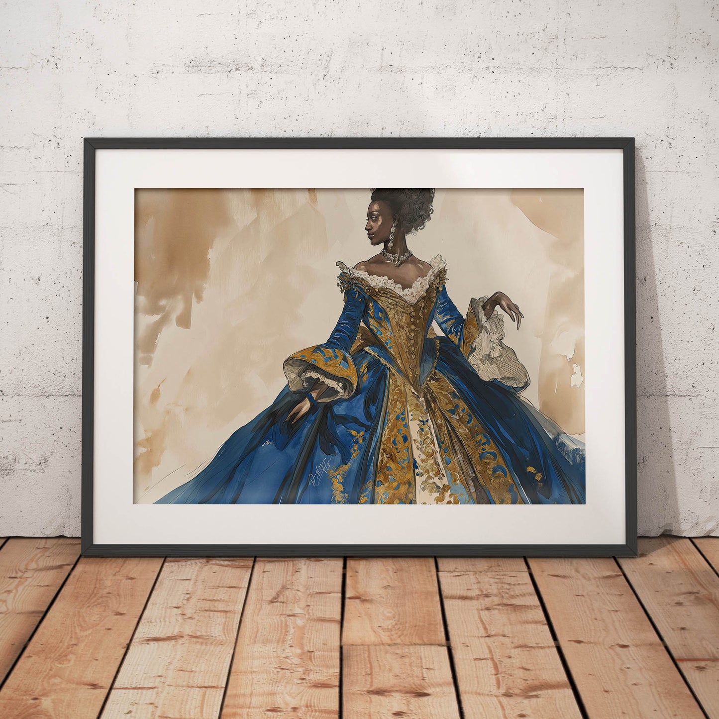 Blue Silk Court Dress