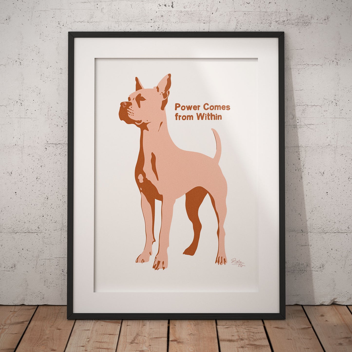 »Power Comes from Within« arty hundposter