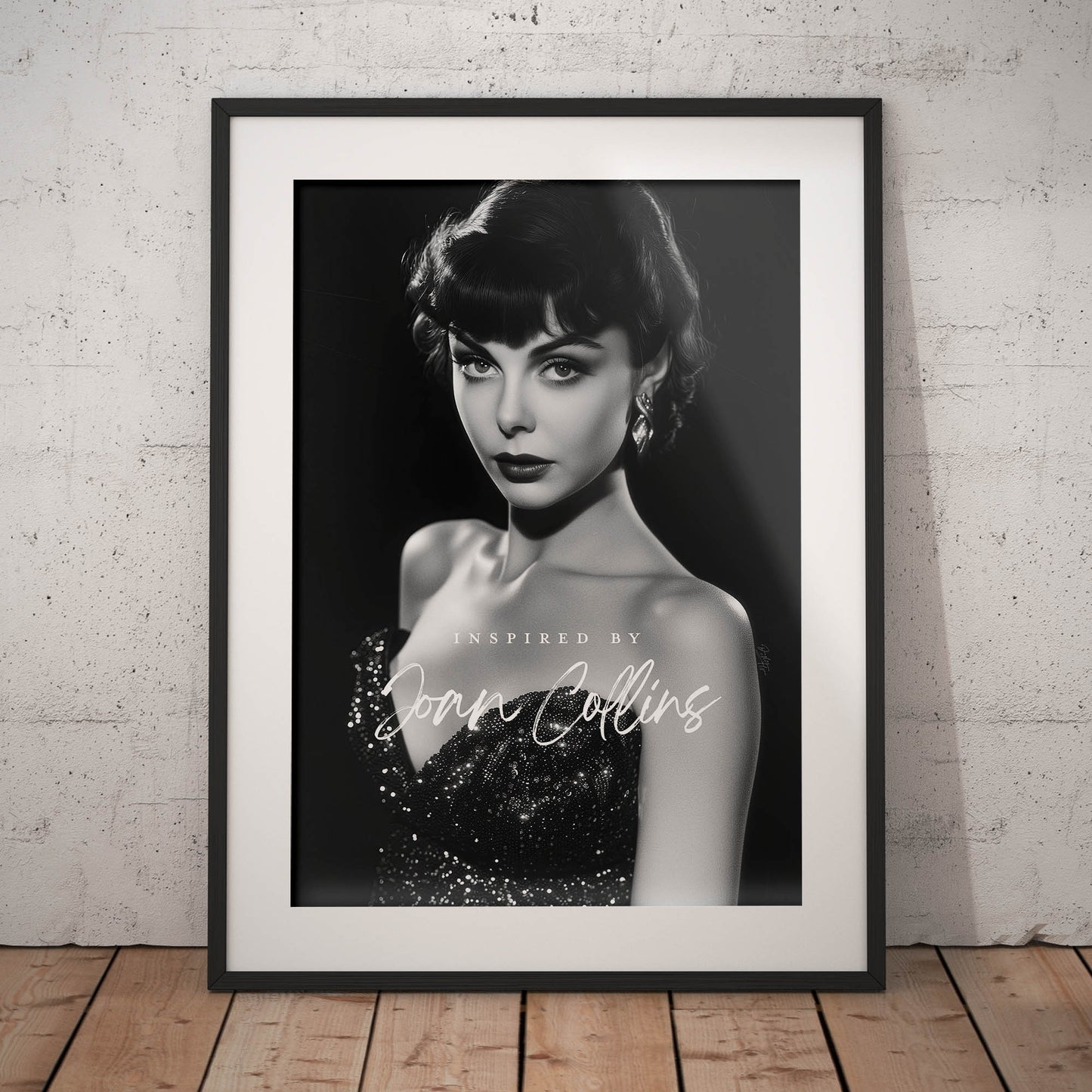 »Portrait of Joan Collins in Sequin Gown« poster