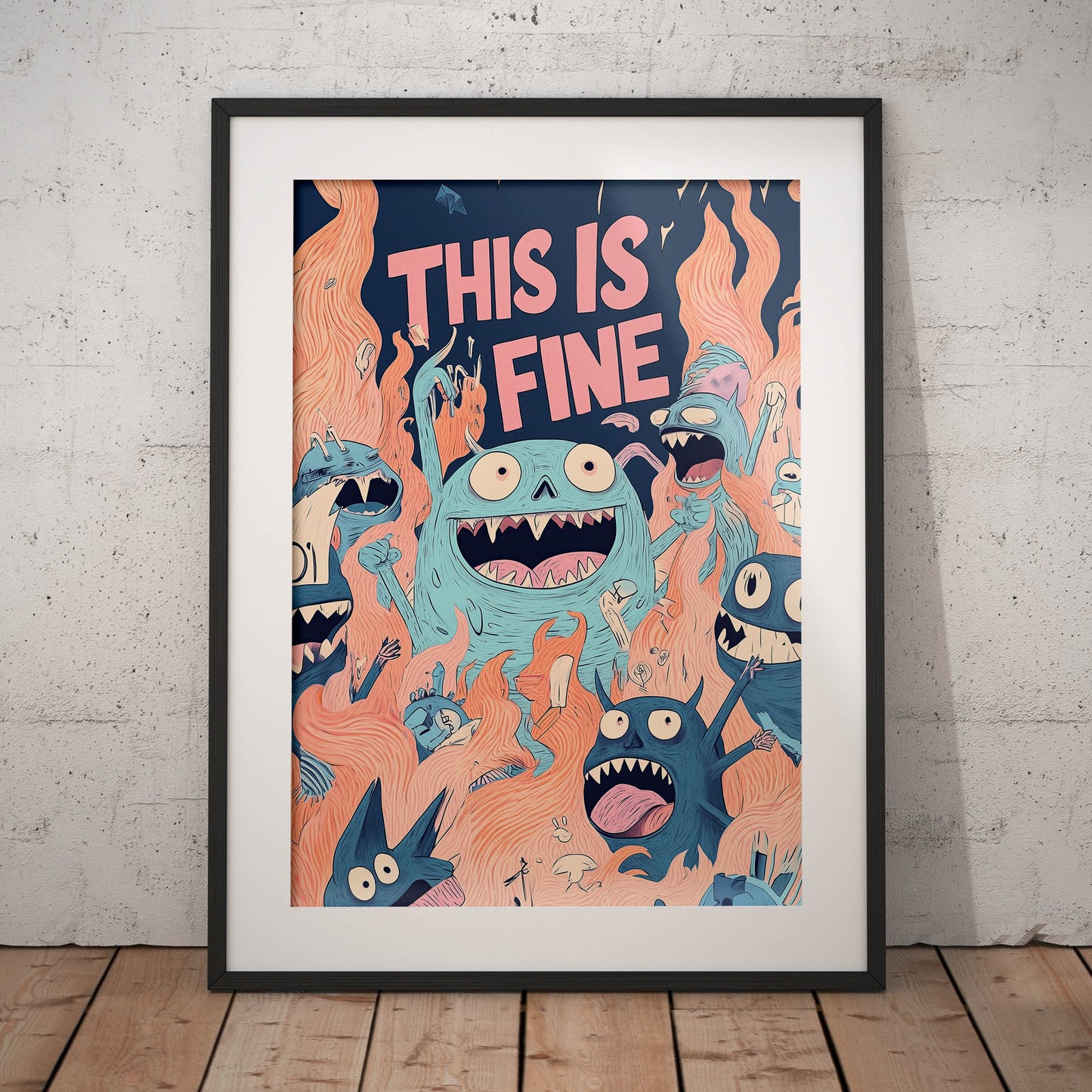 »This Is Fine« satirisk poster