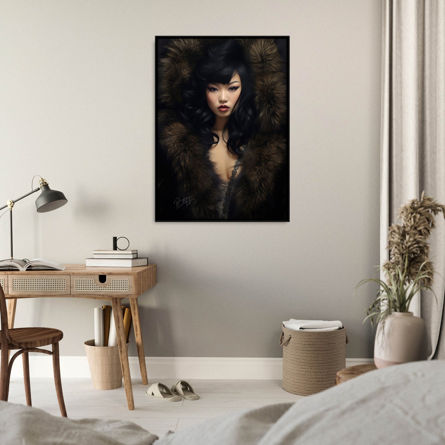 »Elegant Lady with Black Fur 2«