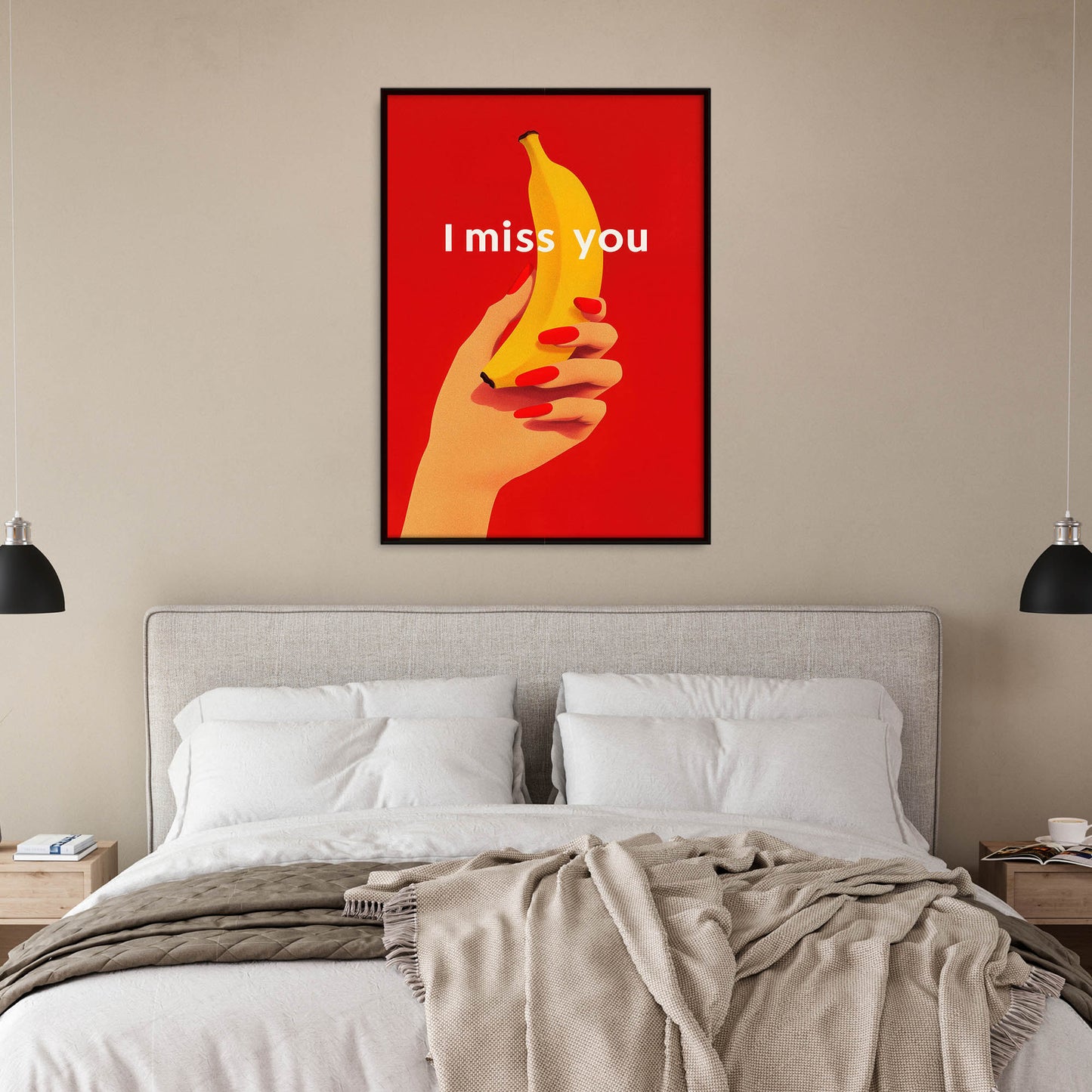 »I miss you« arty poster