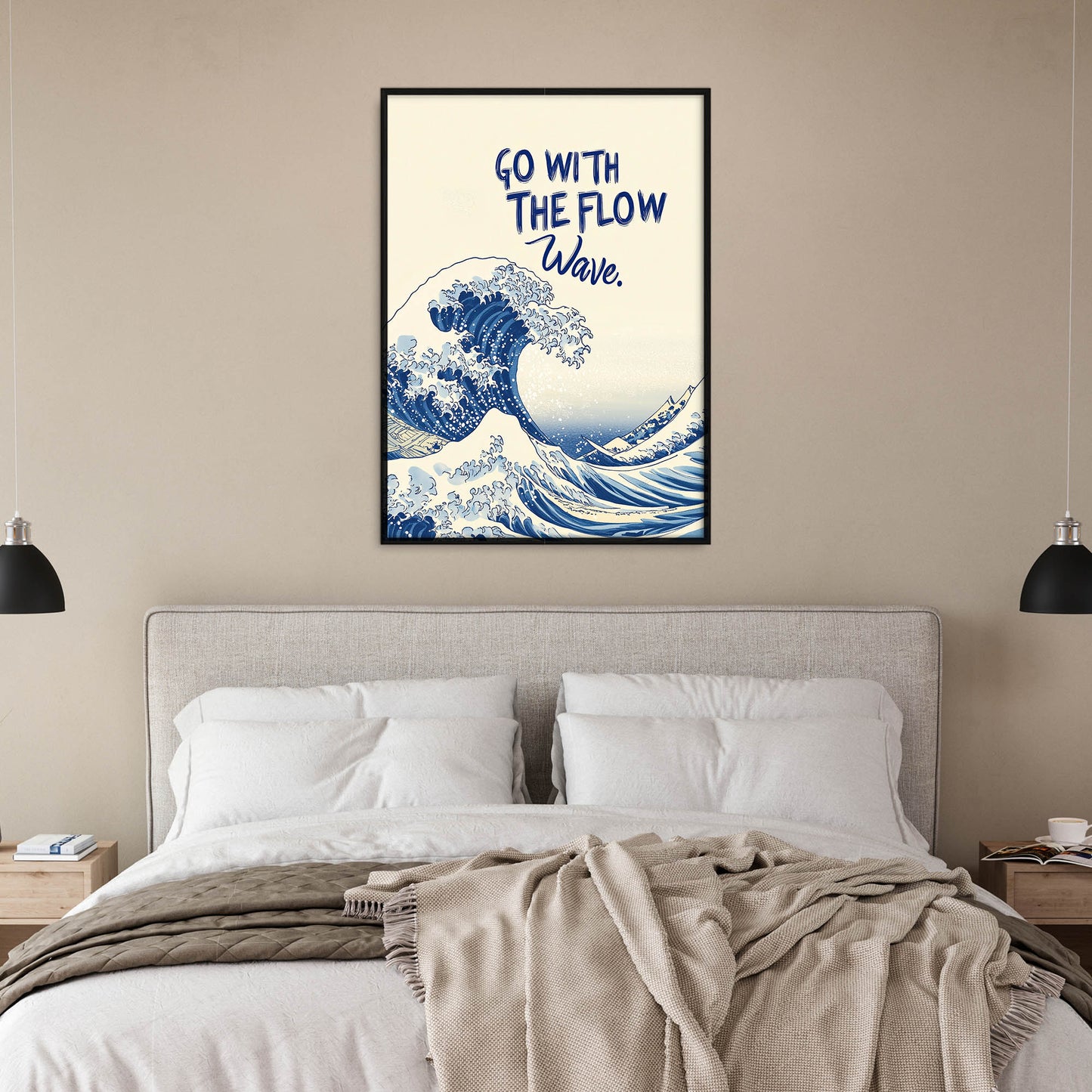 »Go With The Flow – Wave« skön poster