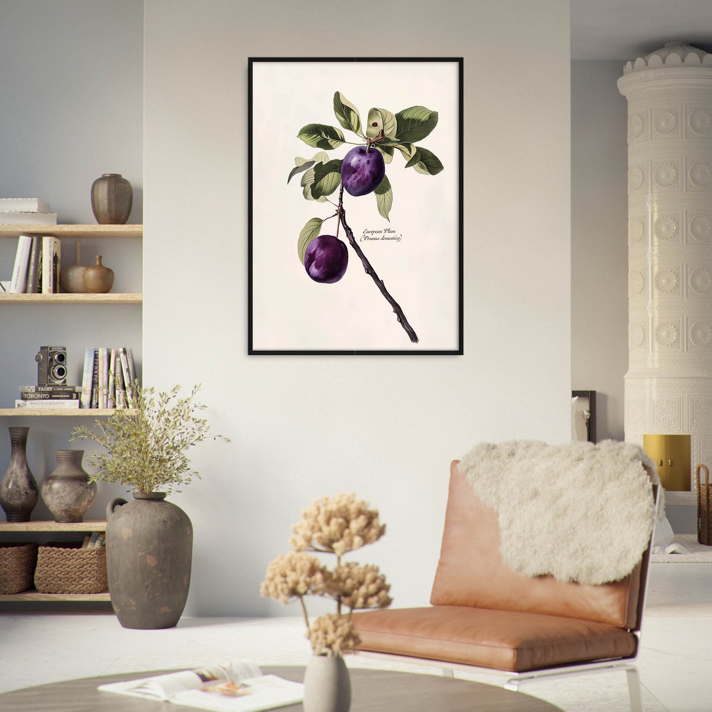 »Plum« botanisk vintageposter
