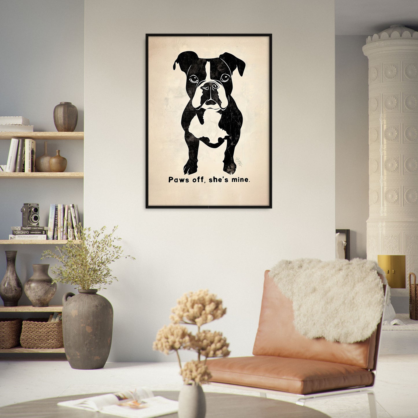 »Paws off, she’s mine.« arty hundposter