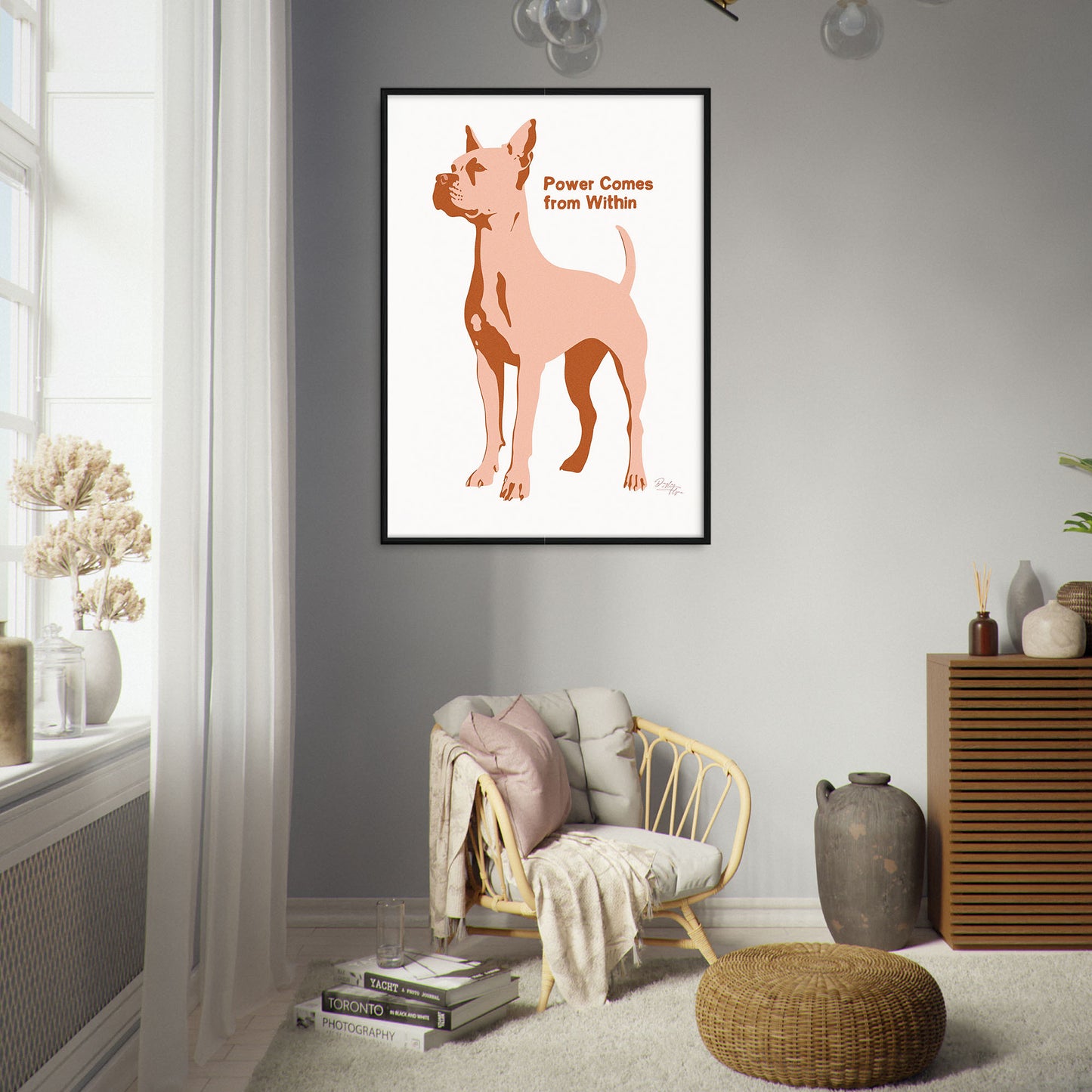 »Power Comes from Within« arty hundposter