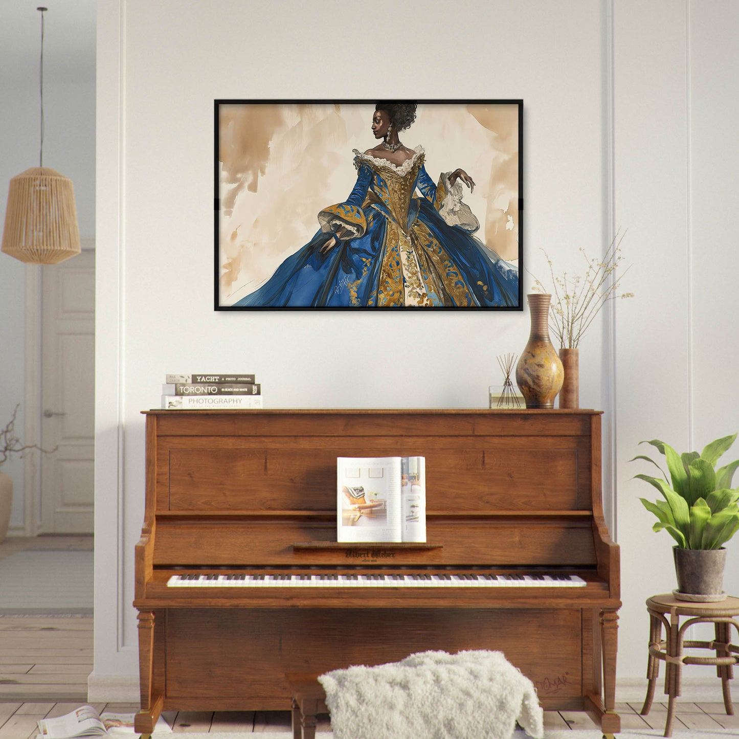 Blue Silk Court Dress