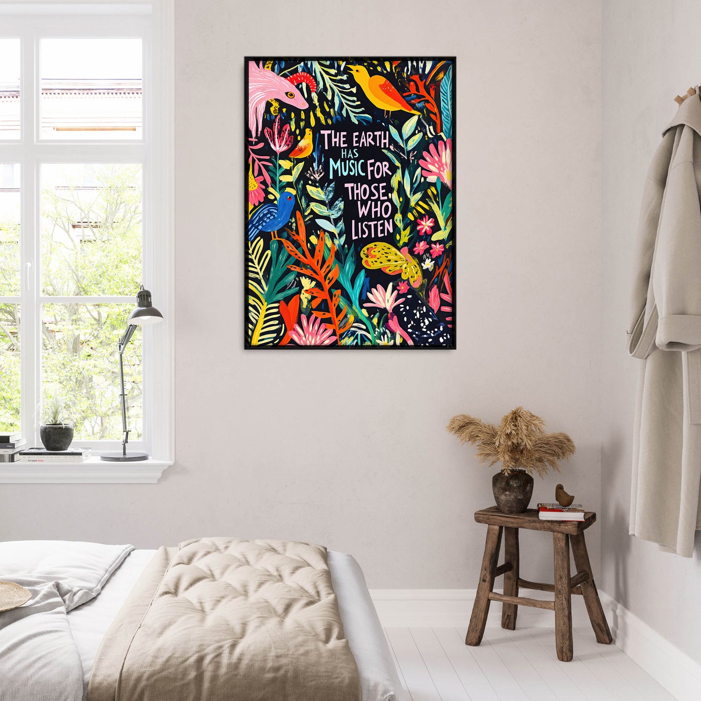 »The Earth Has Music For Those Who Listen« arty poster