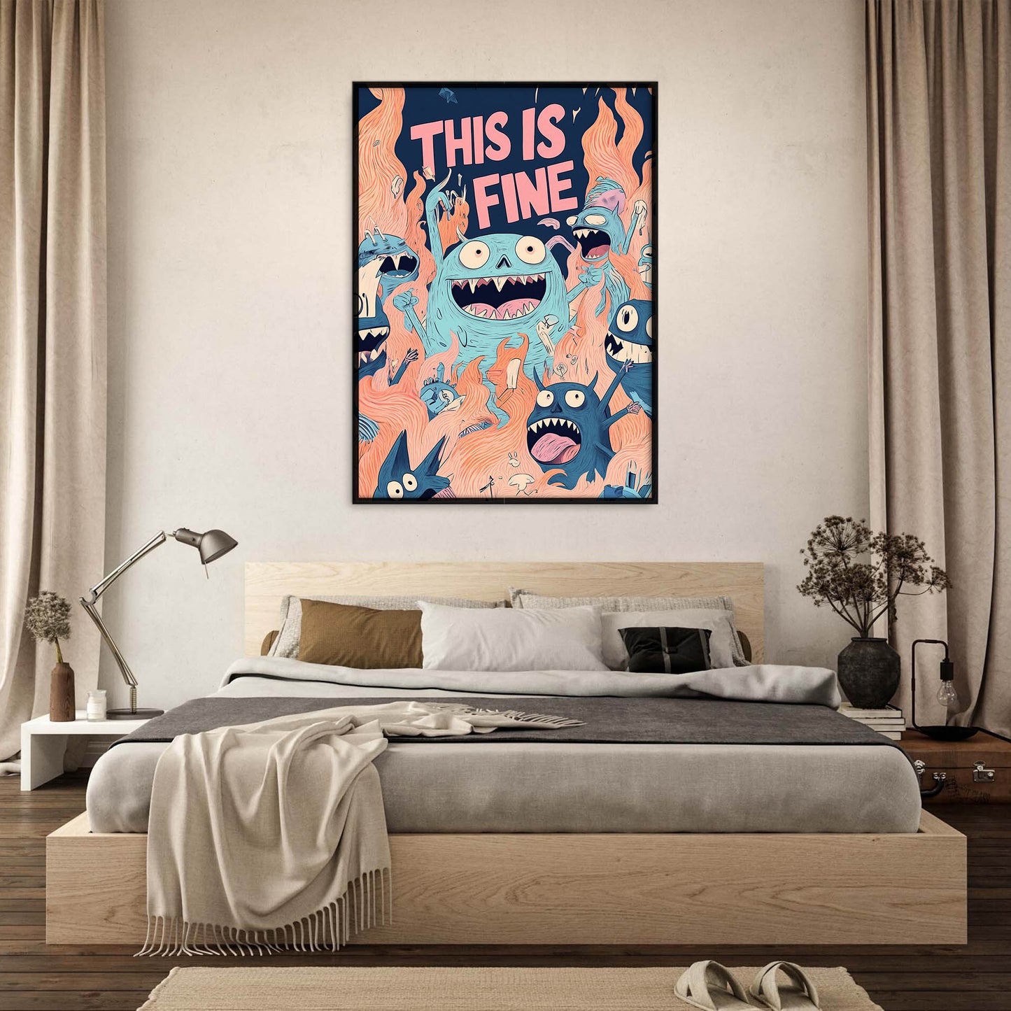 »This Is Fine« satirisk poster