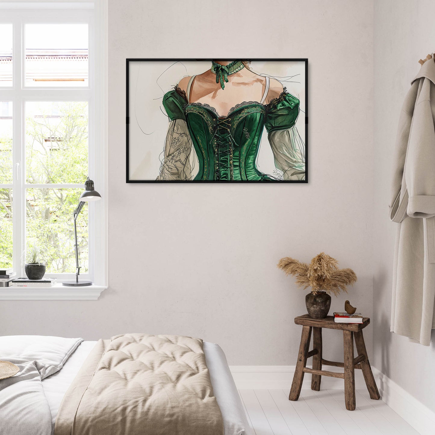 Rococo Charm Emerald Green Corset