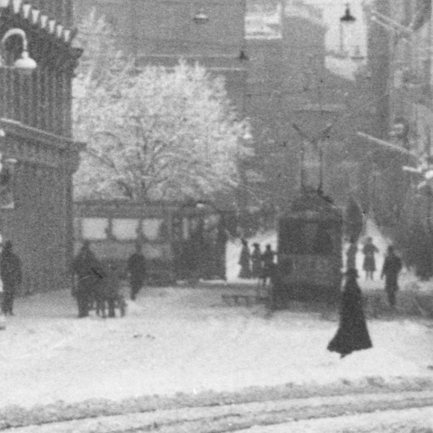 »Vinterdag på Hamngatan 1918« historisk poster
