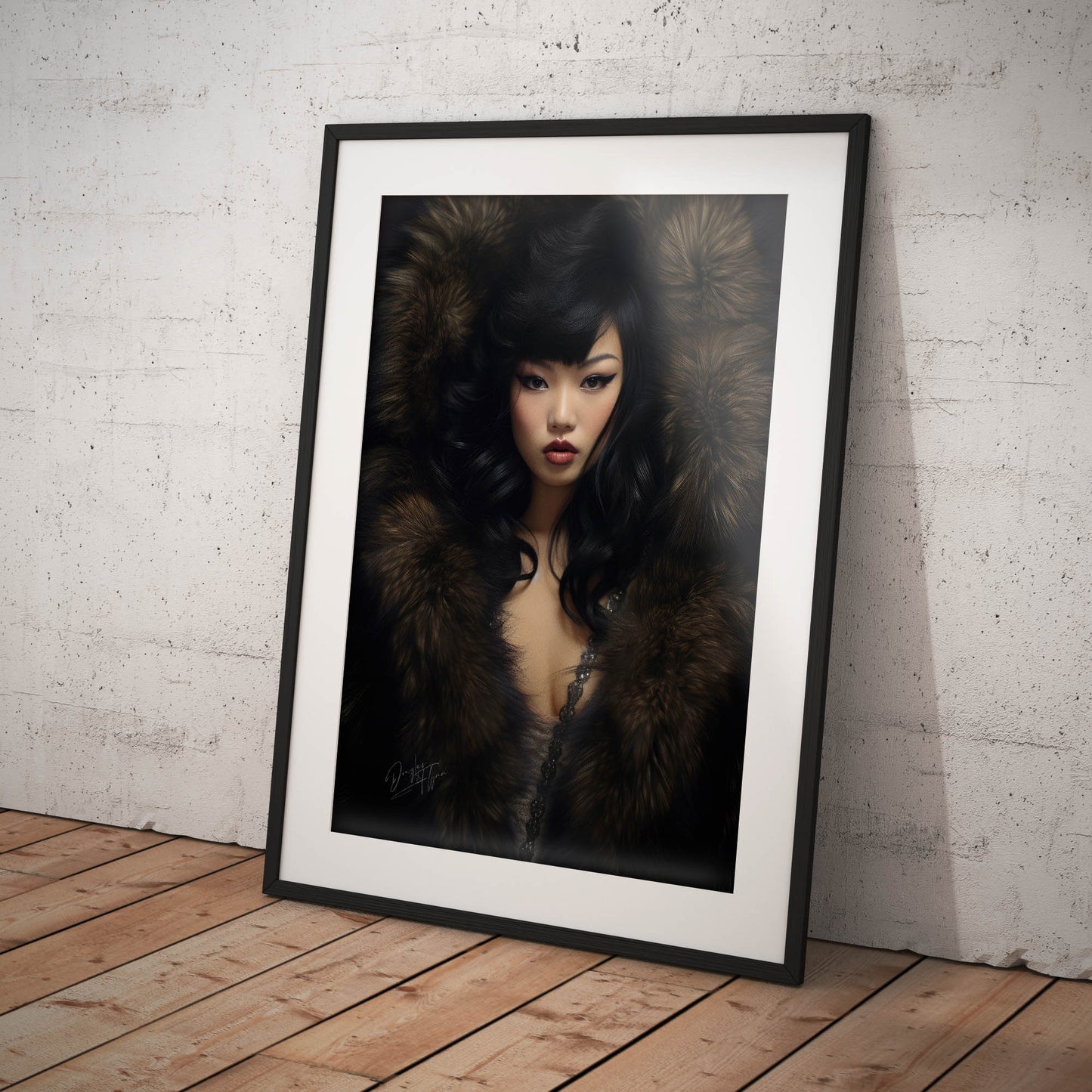 »Elegant Lady with Black Fur 2«