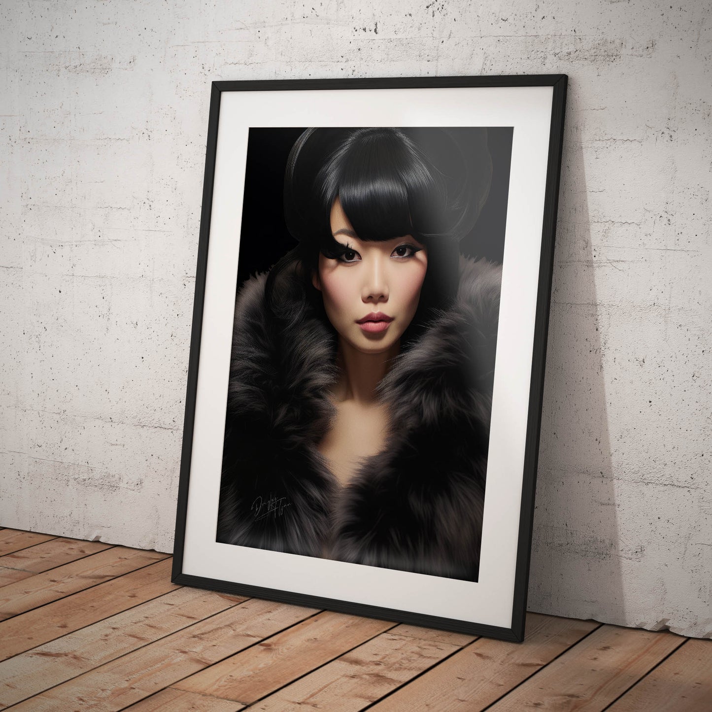 »Elegant Lady with Black Fur 3«