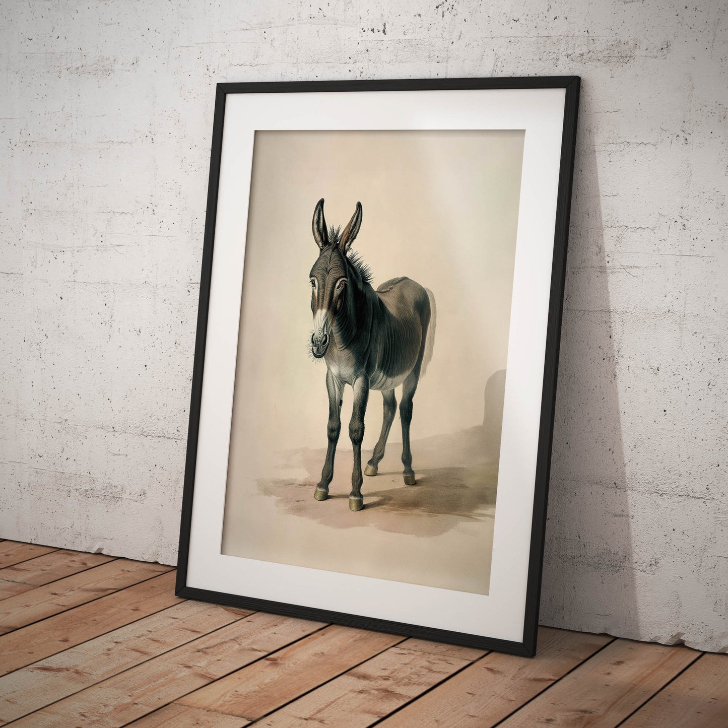 »Donkey« zoologisk vintageposter