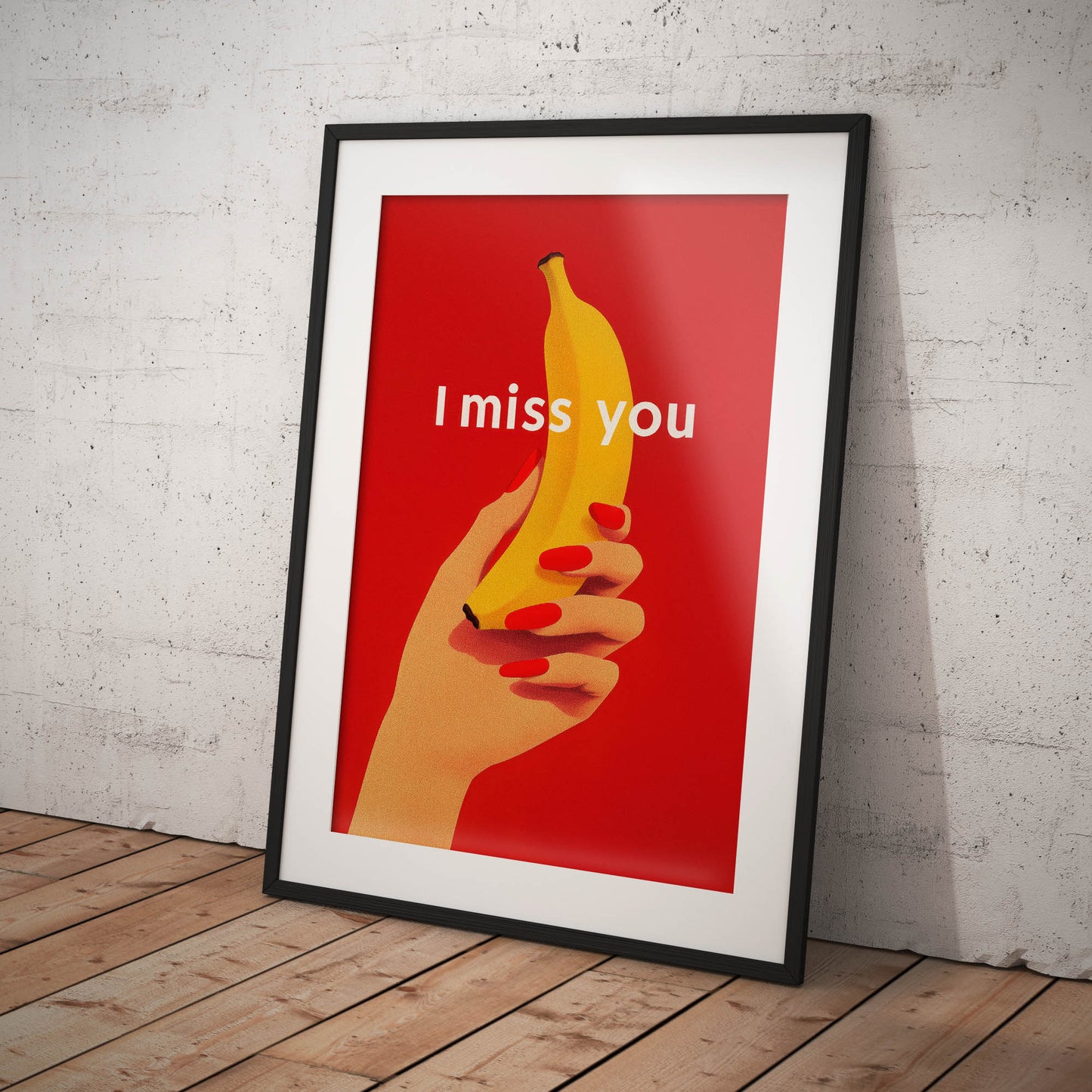 »I miss you« arty poster