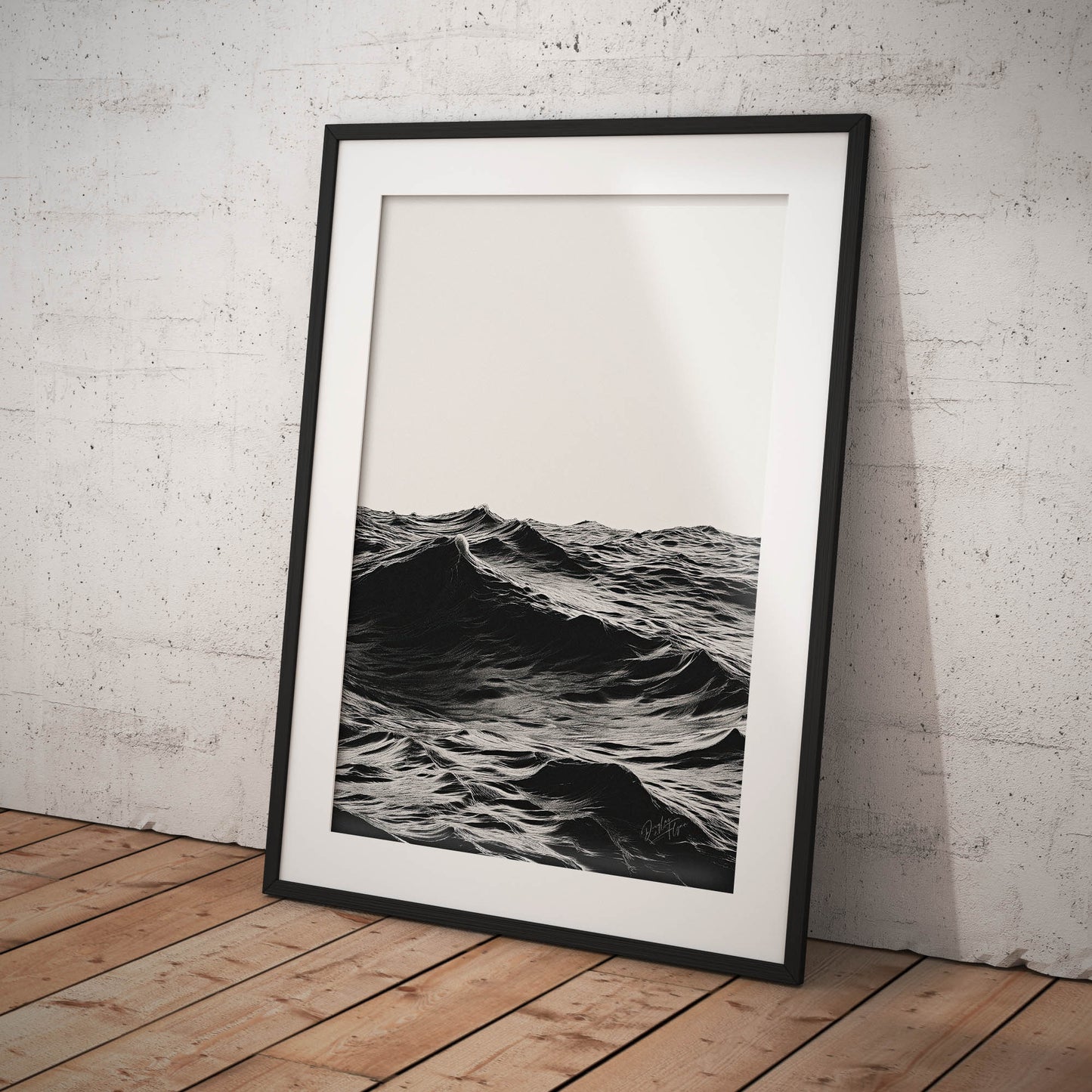 »Rough Sea Textures«, poster med abstrakta former