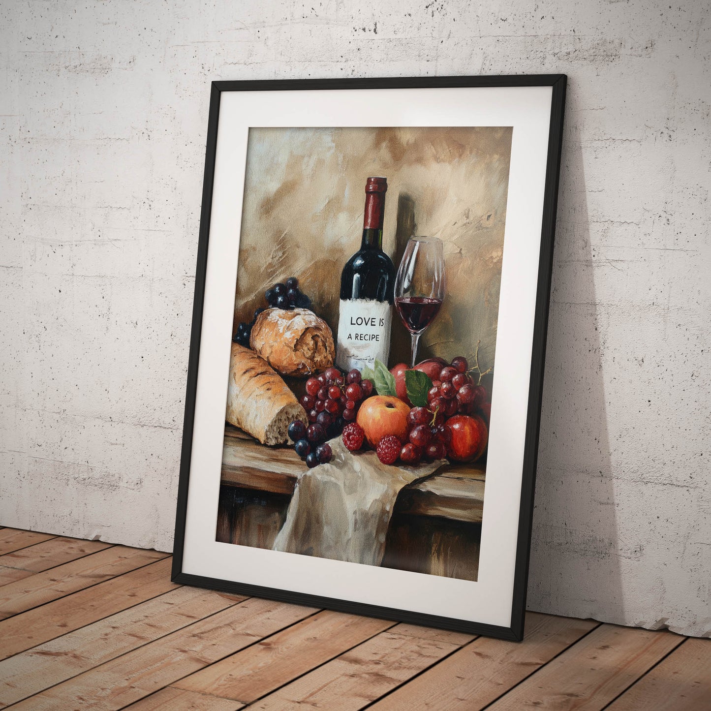 »Love Is A Recipe« romantisk poster
