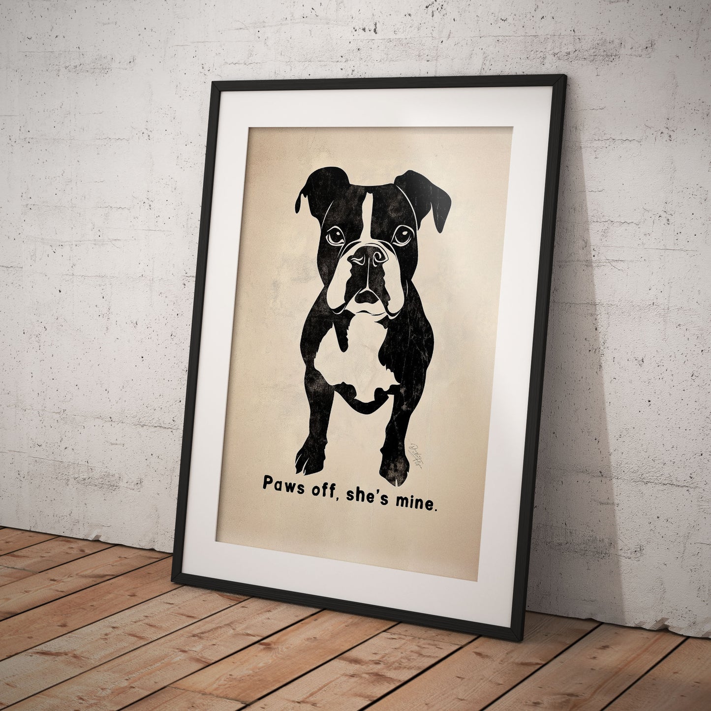 »Paws off, she’s mine.« arty hundposter