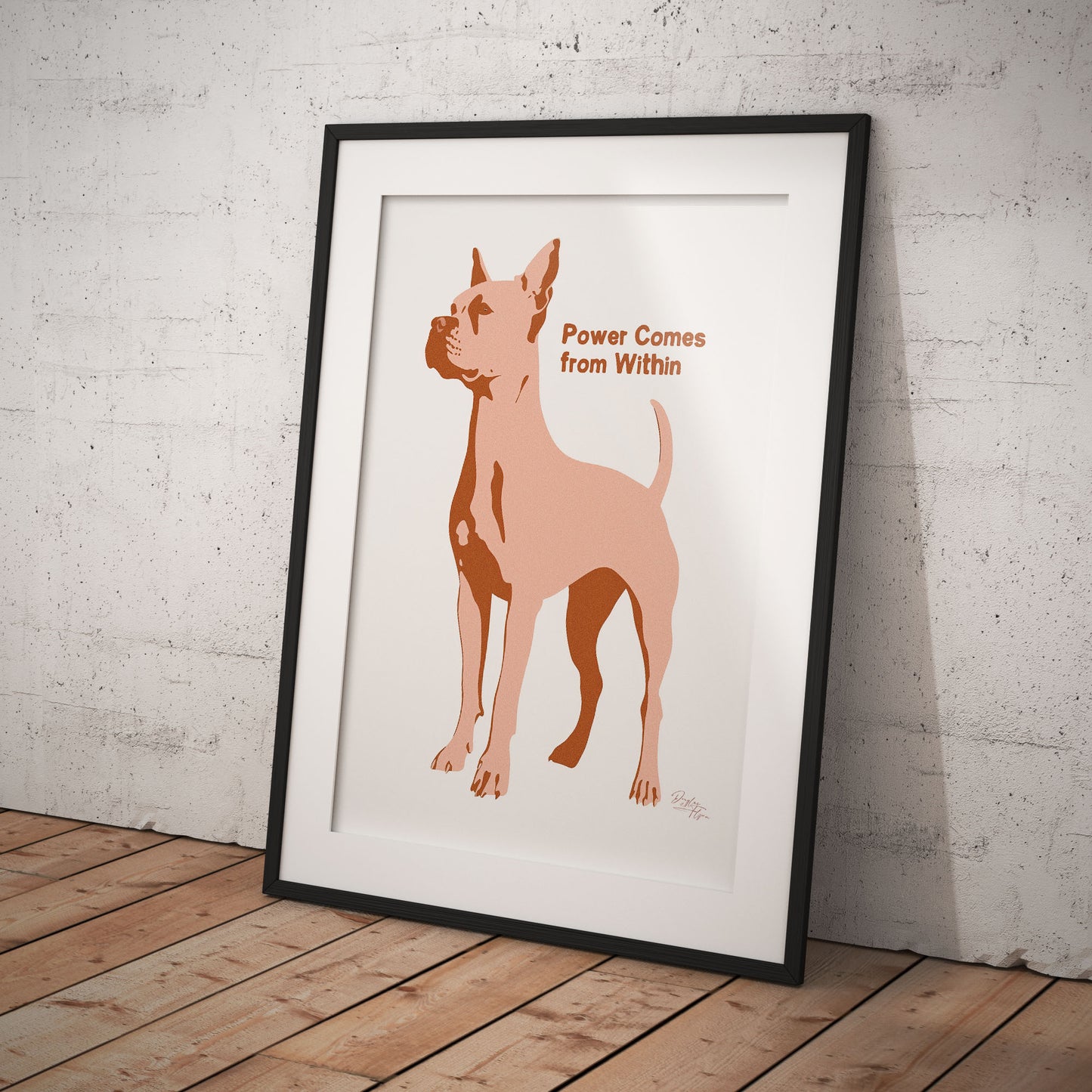 »Power Comes from Within« arty hundposter