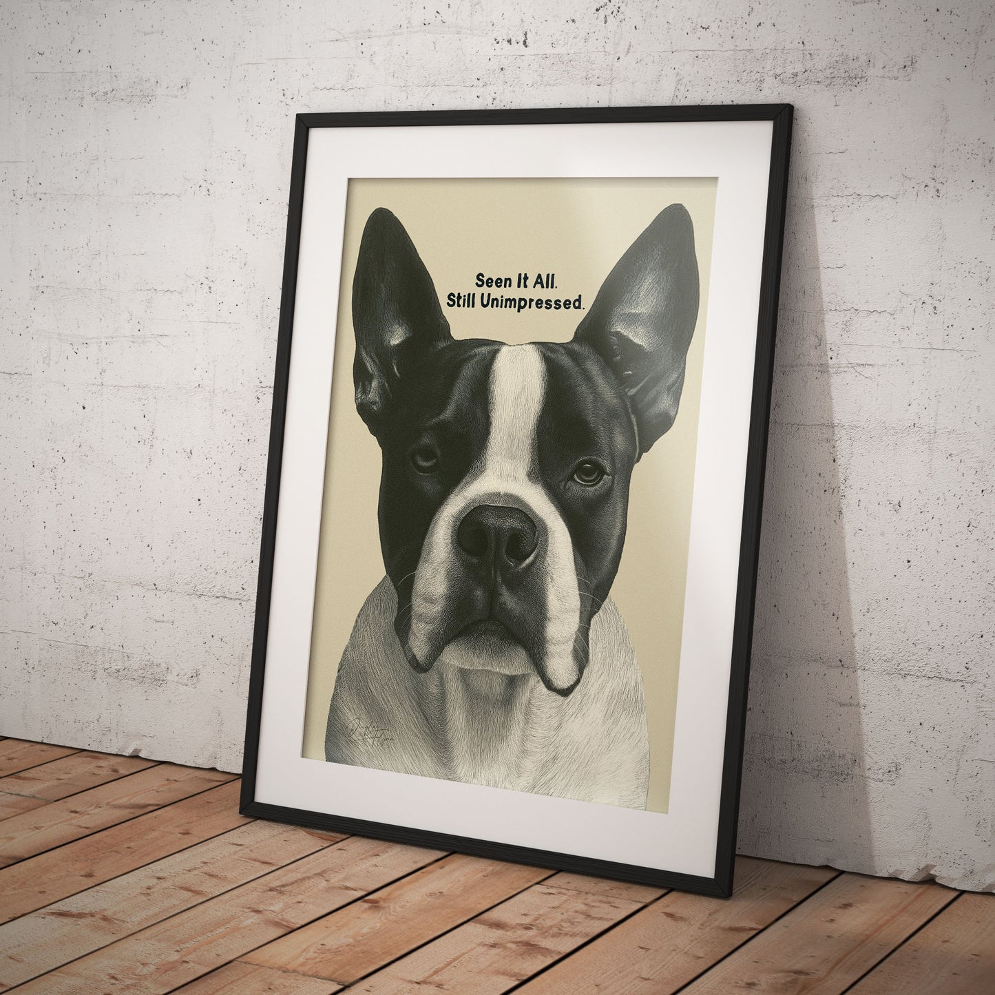 »Seen It All. Still Unimpressed« arty hundposter
