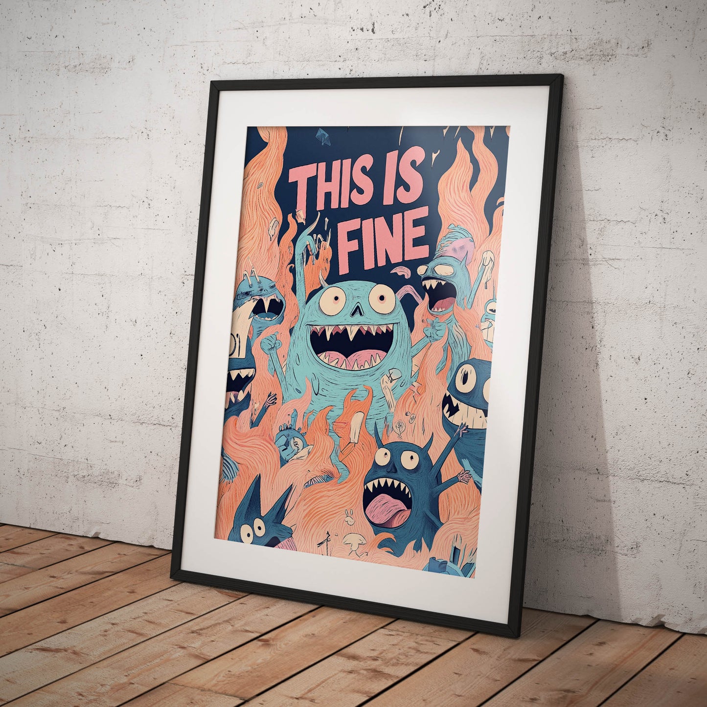 »This Is Fine« satirisk poster