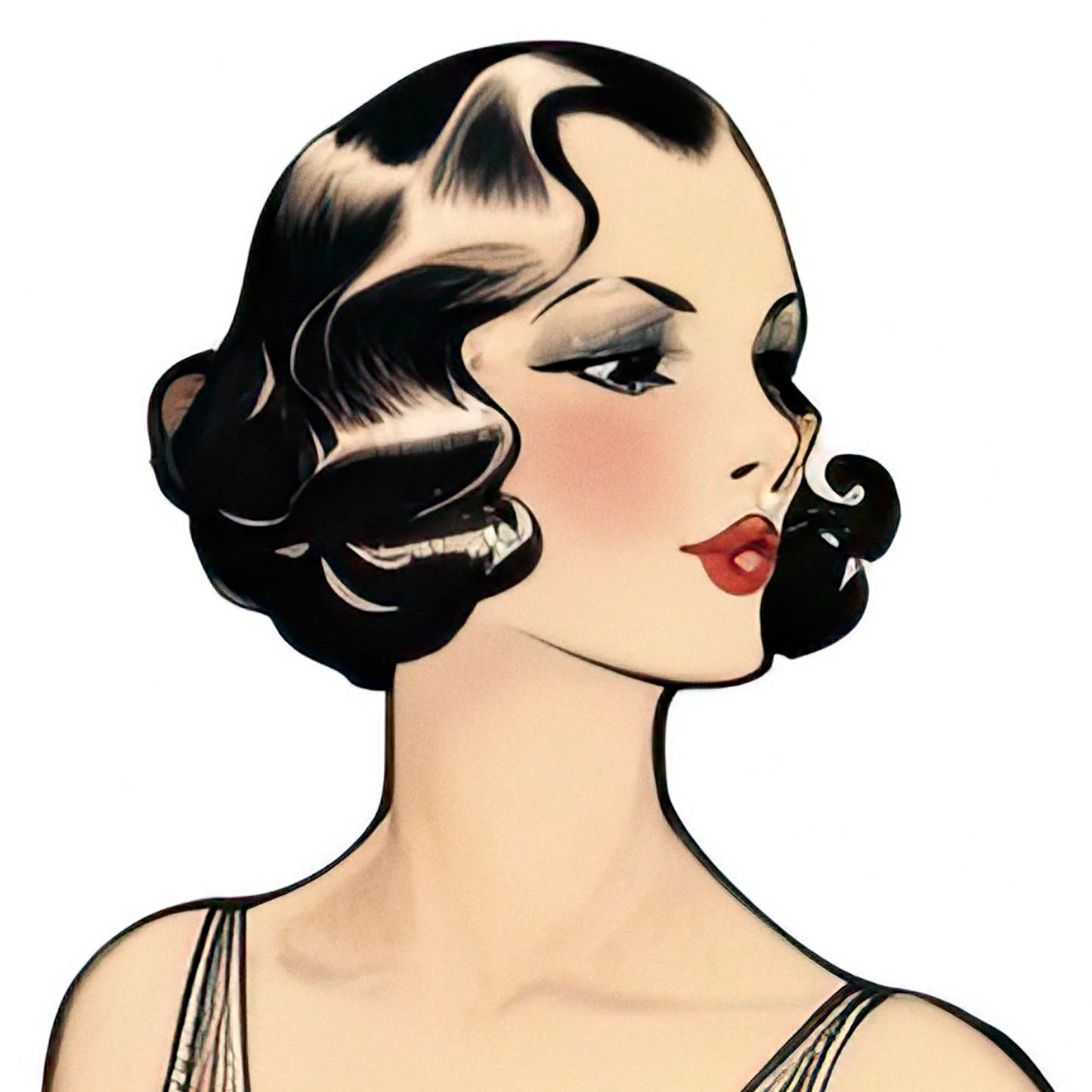 »Champagne Lace-Trimmed Bias-Cut Slip Dress, 1930s «