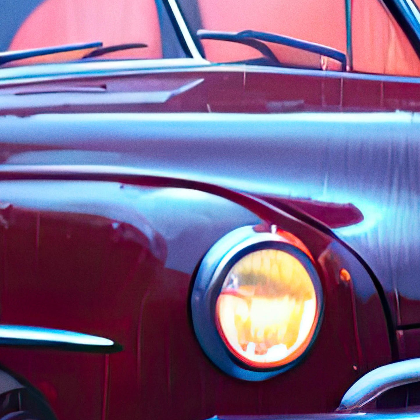 »Cherry red 1950 vintage Coupe«