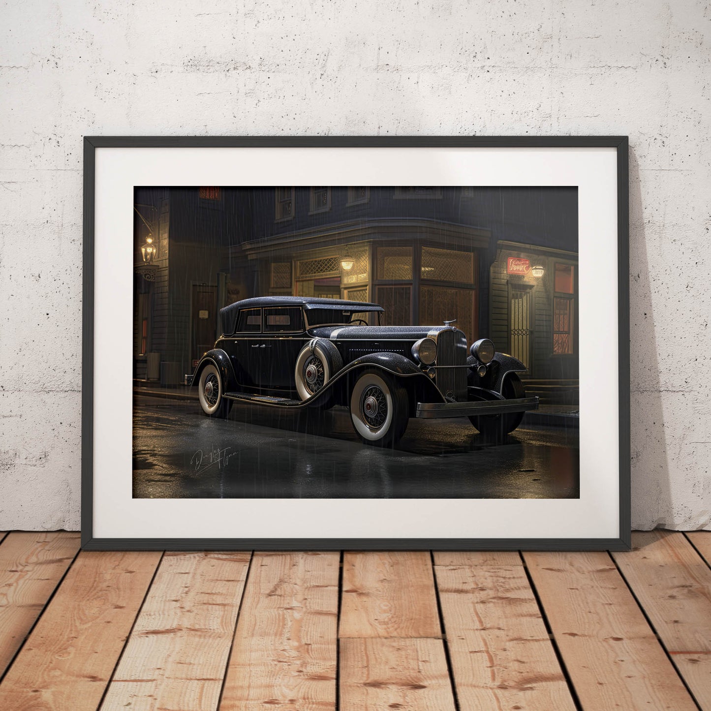 »Black 1920s Duesenberg vintage car«