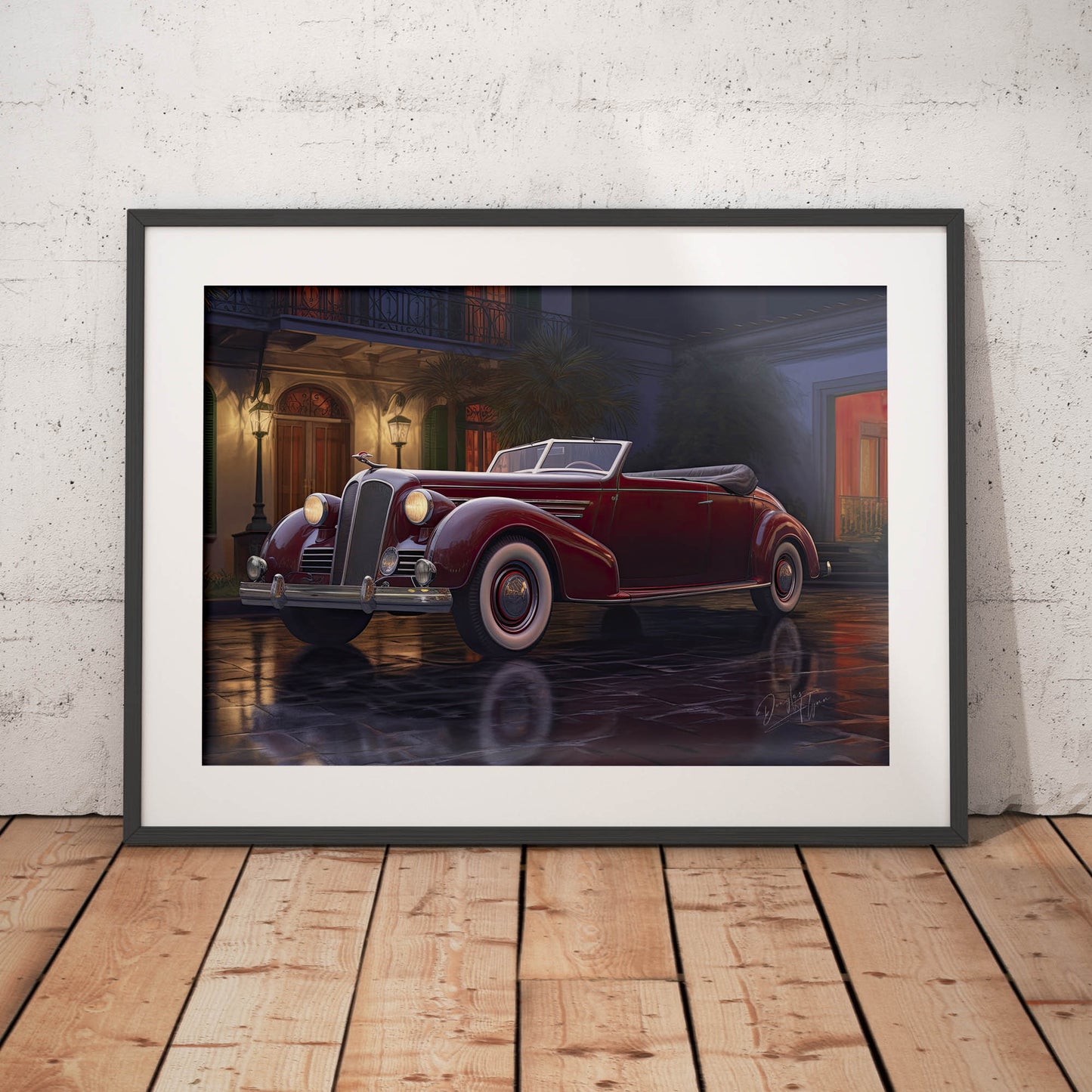 »Burgundy vintage 1930s cabriolet«