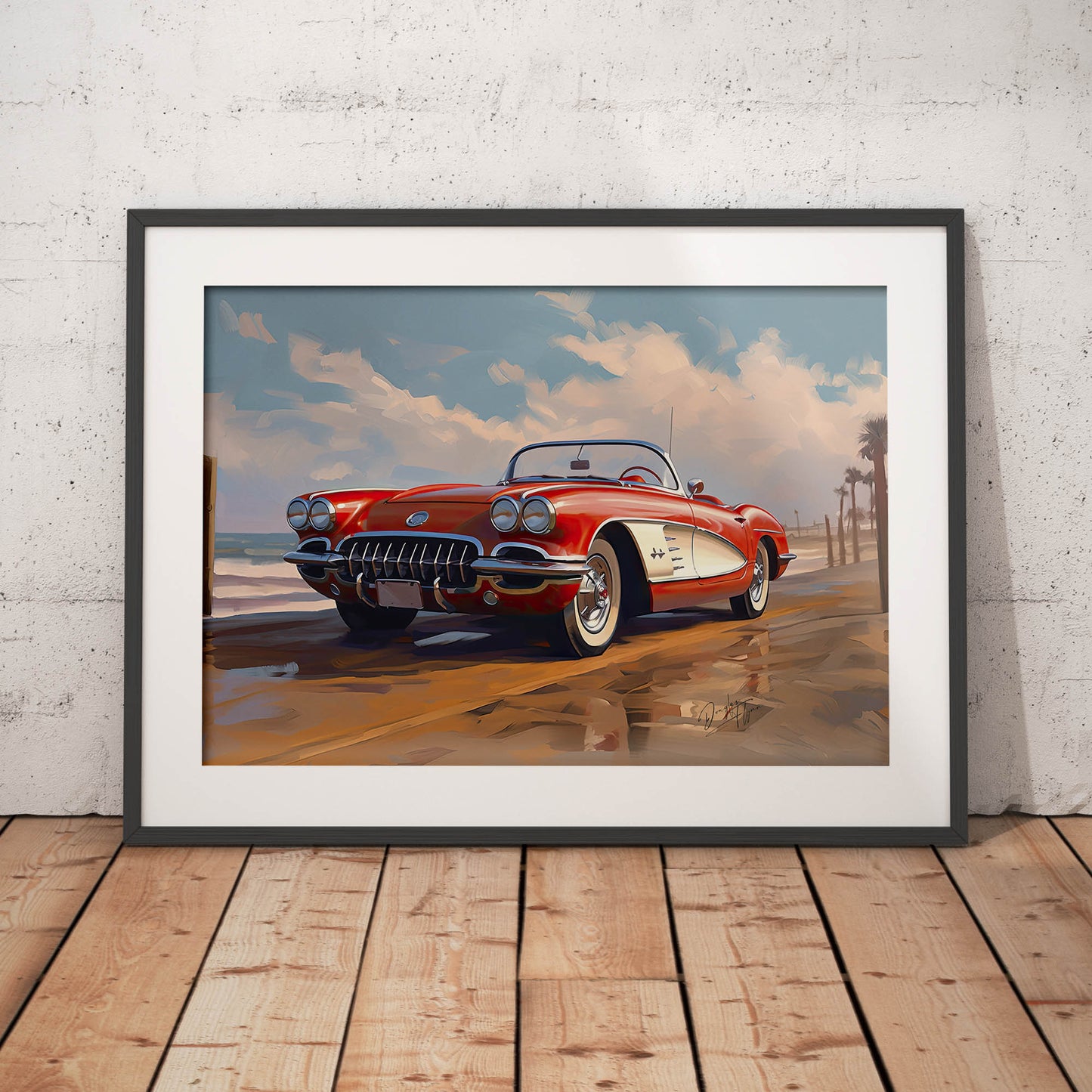 »Candy apple red 1960s vintage sports car«