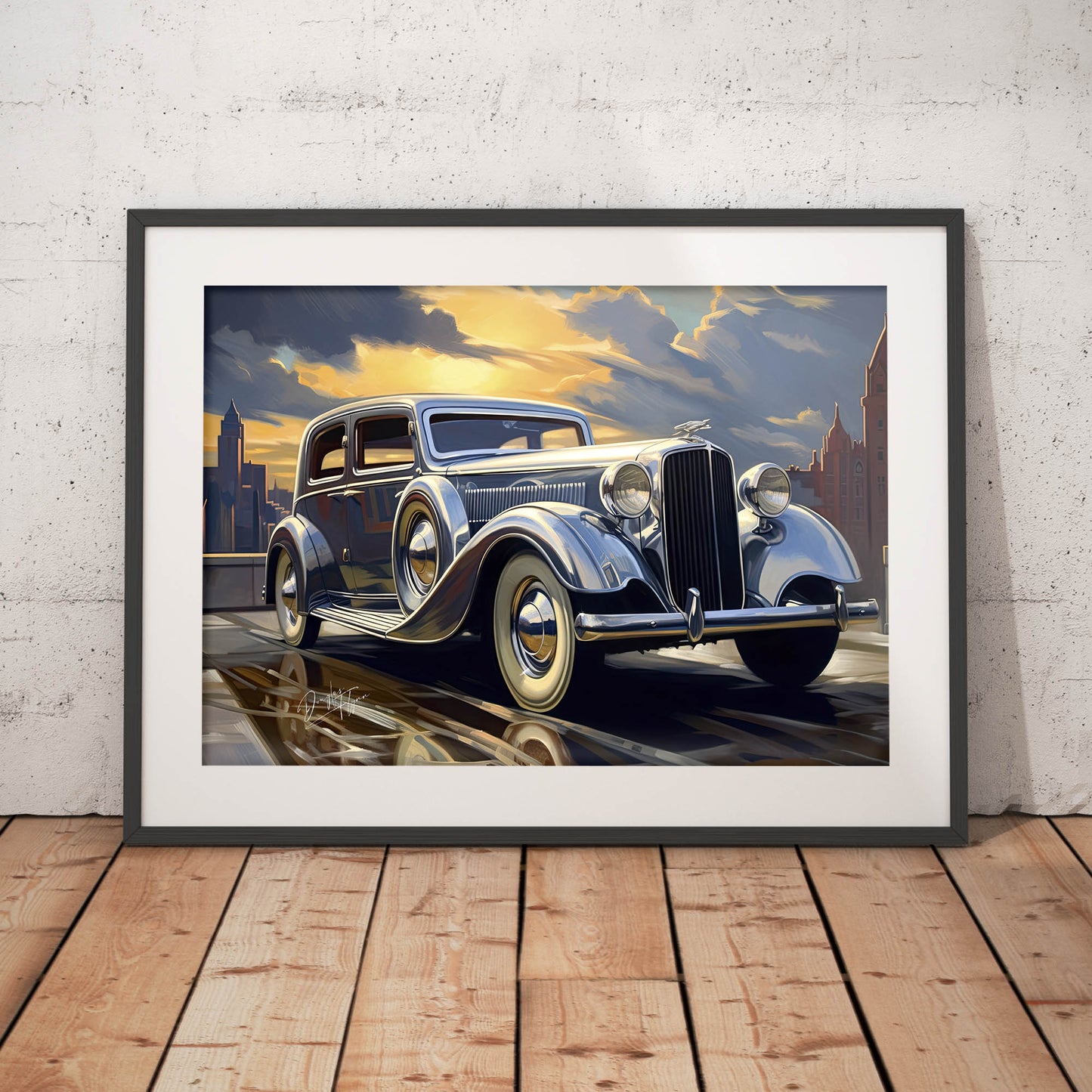 »Silver 1930s Pierce-Arrow Silver Arriw vintage car«