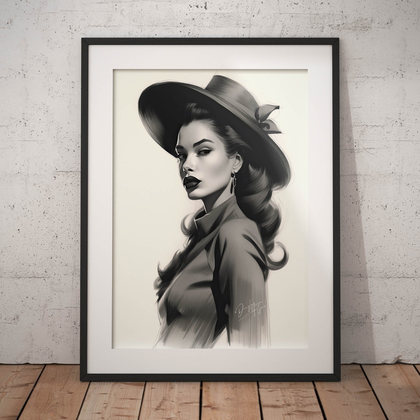 »Sophisticated Gray Fedora, 1940s with Ribbon Detail«