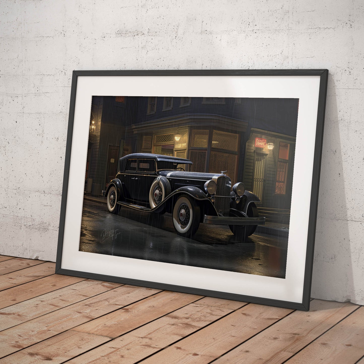 »Black 1920s Duesenberg vintage car«