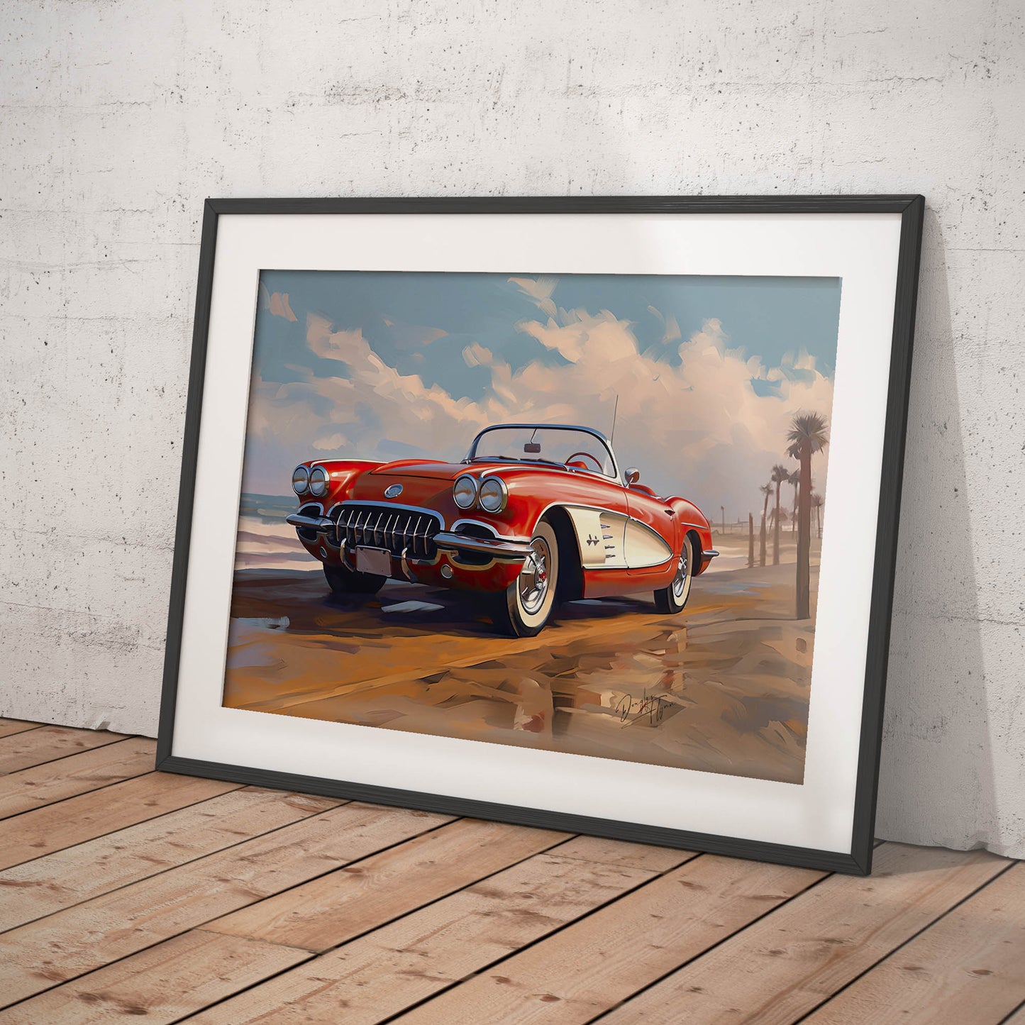 »Candy apple red 1960s vintage sports car«