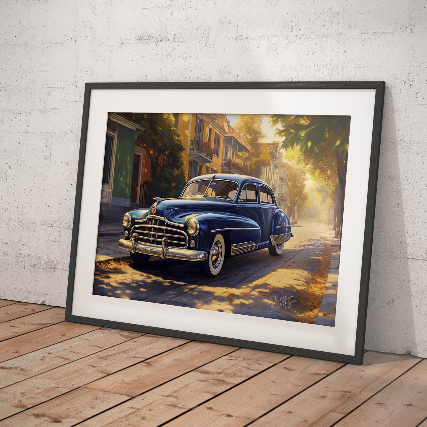 »Sapphire blue 1940S Packard vintage car«